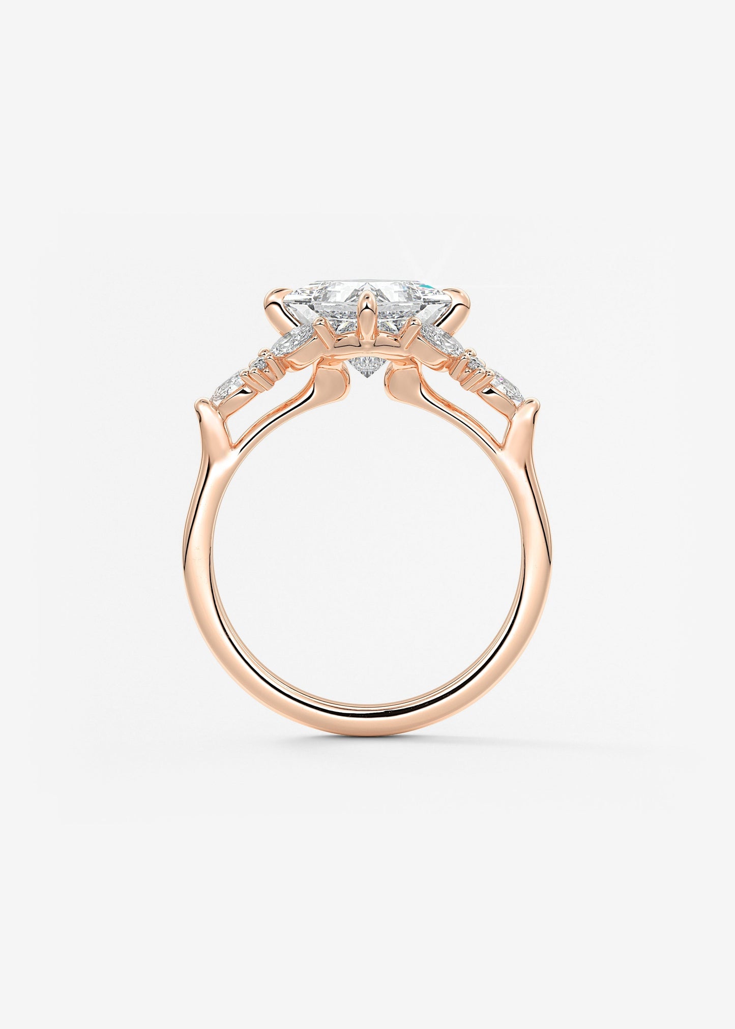 Oval Solitaire With Raised Basket Gallery Lab Grown Diamond Engagement Ring