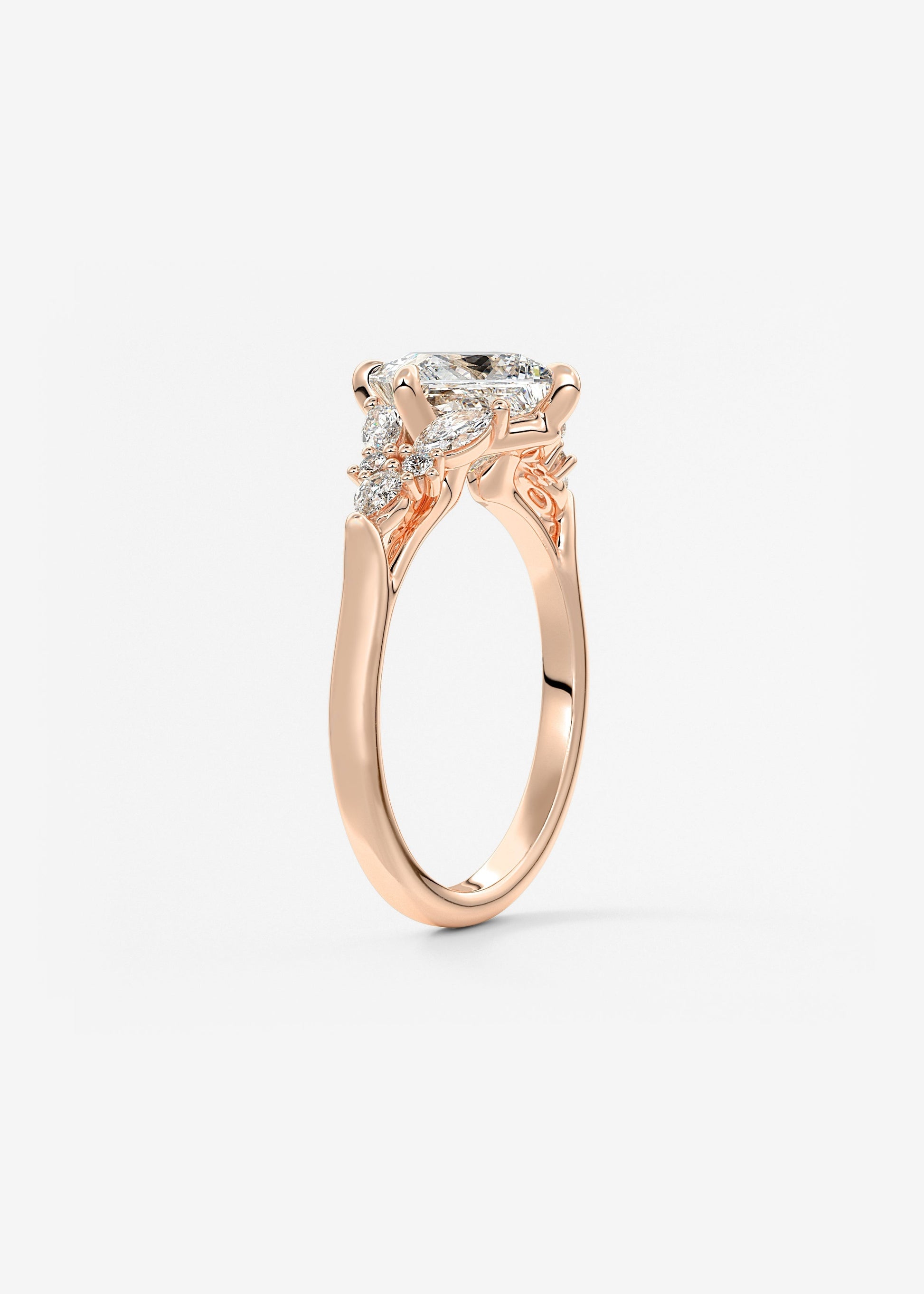 Oval Solitaire With Raised Basket Gallery Lab Grown Diamond Engagement Ring
