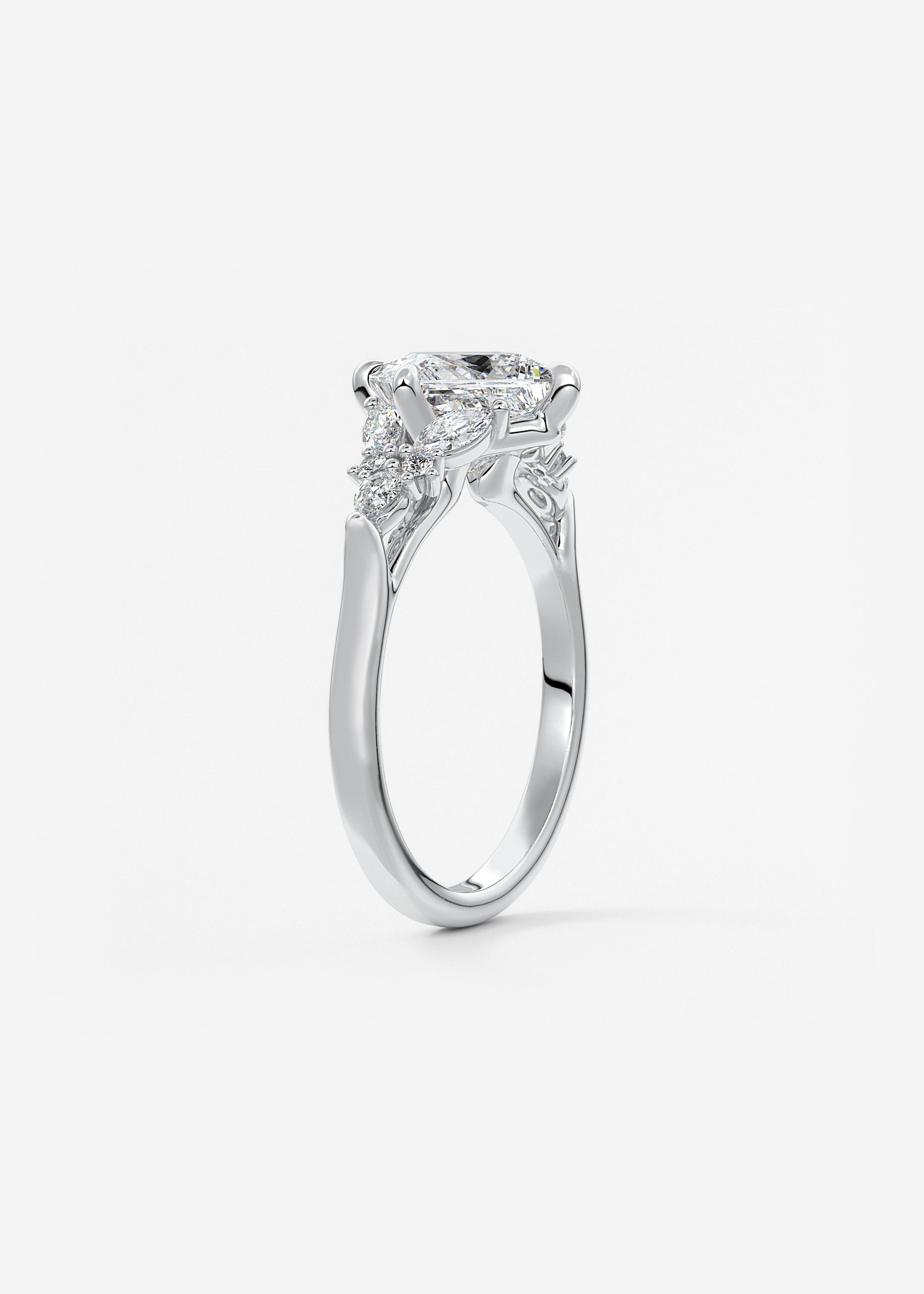 Oval Solitaire With Raised Basket Gallery Lab Grown Diamond Engagement Ring