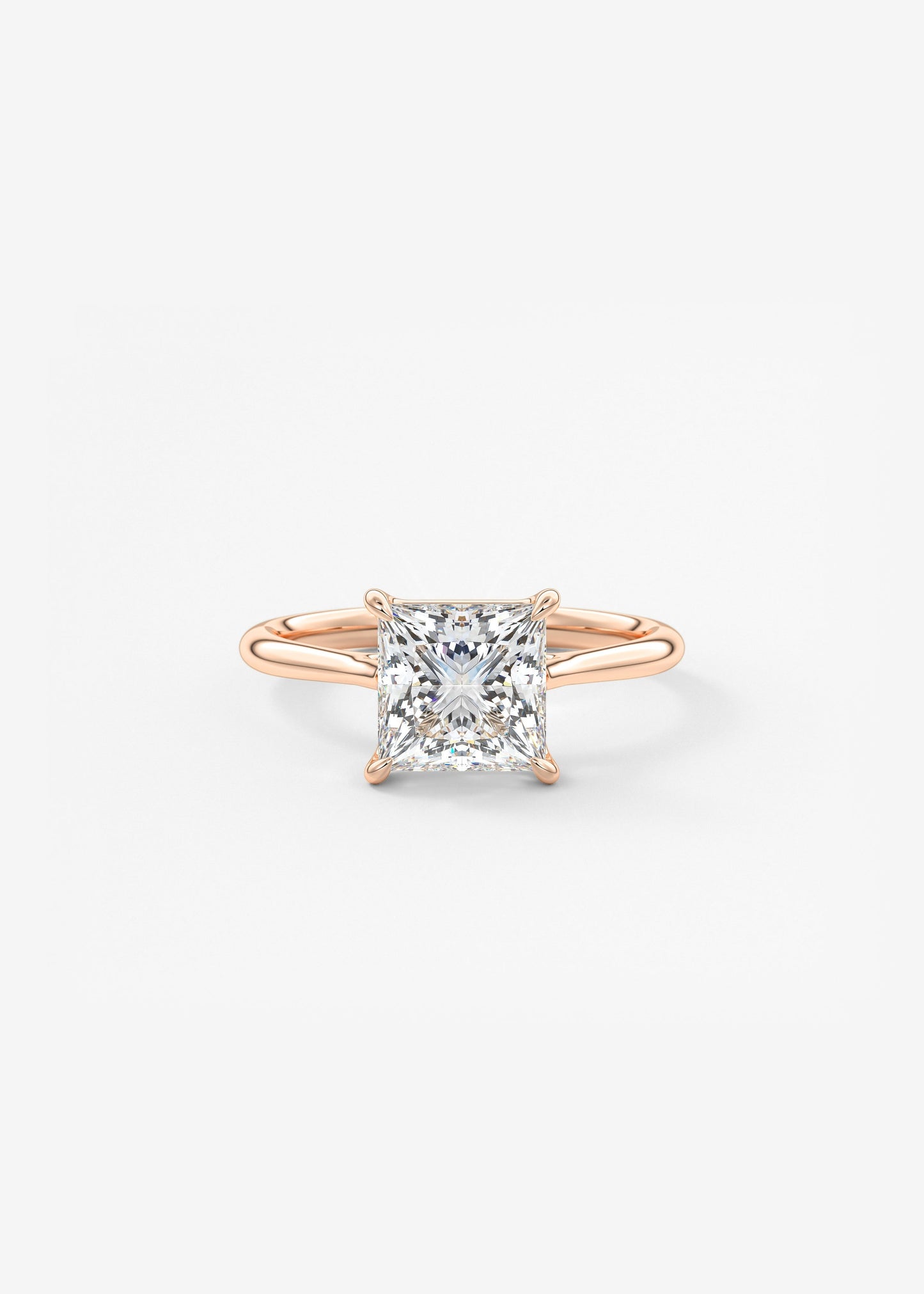 Oval Solitaire With Raised Basket Gallery Lab Grown Diamond Engagement Ring