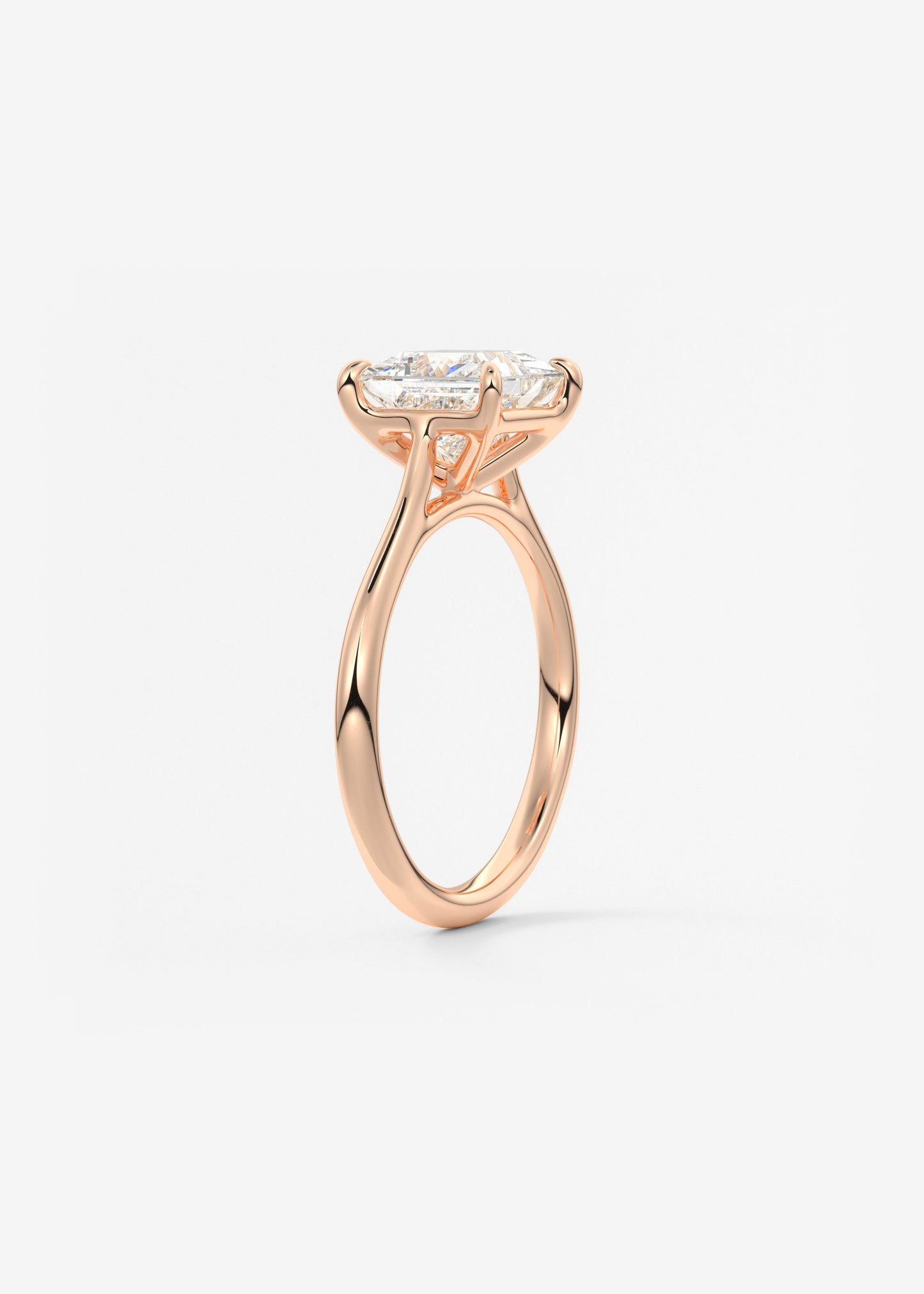 Oval Solitaire With Raised Basket Gallery Lab Grown Diamond Engagement Ring