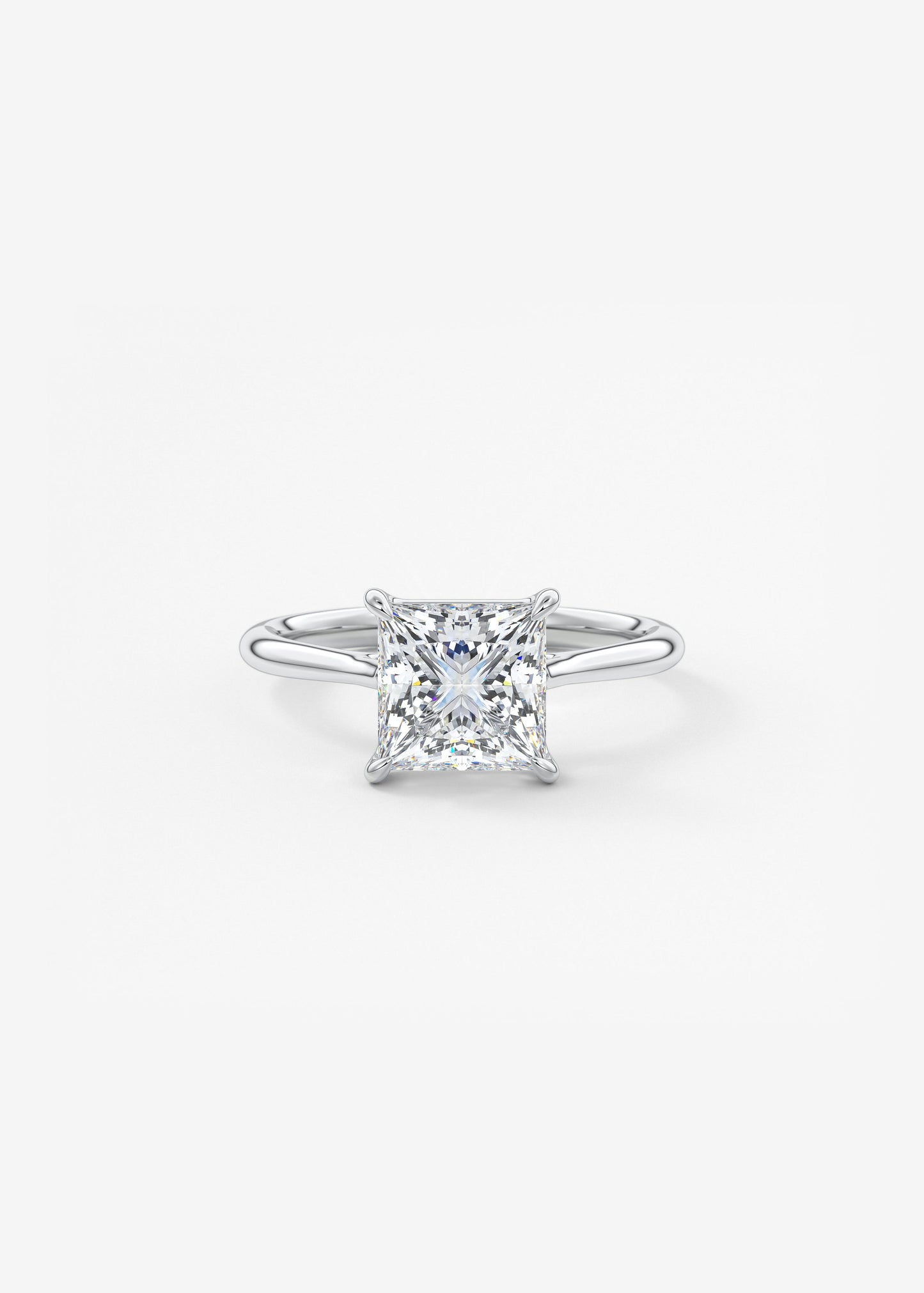 Oval Solitaire With Raised Basket Gallery Lab Grown Diamond Engagement Ring