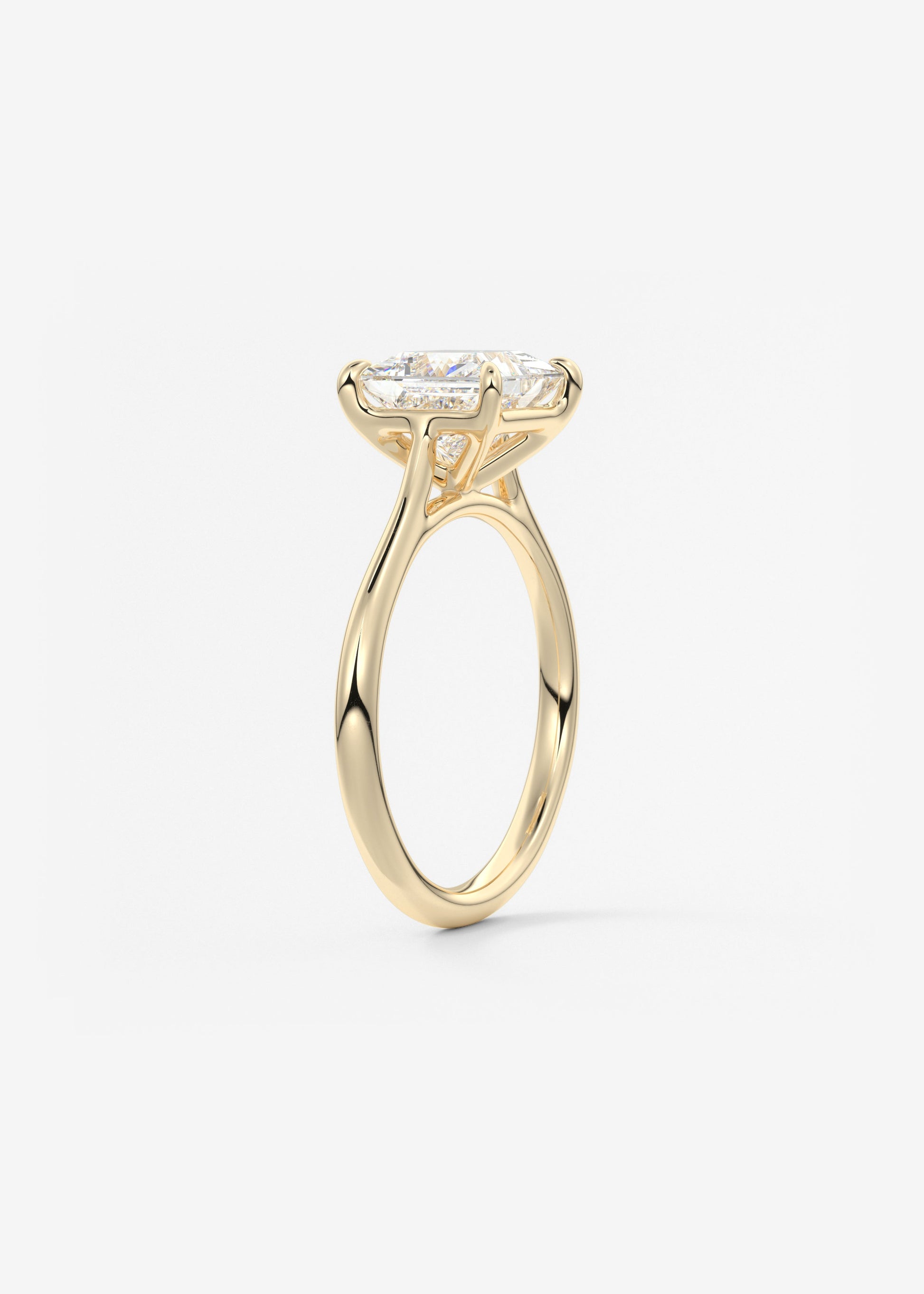 Oval Solitaire With Raised Basket Gallery Lab Grown Diamond Engagement Ring