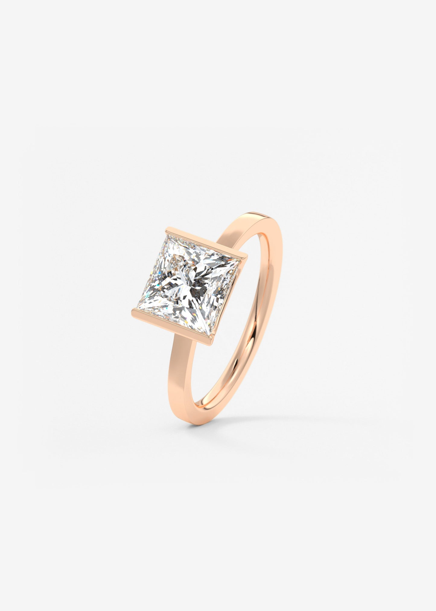 Oval Solitaire With Raised Basket Gallery Lab Grown Diamond Engagement Ring