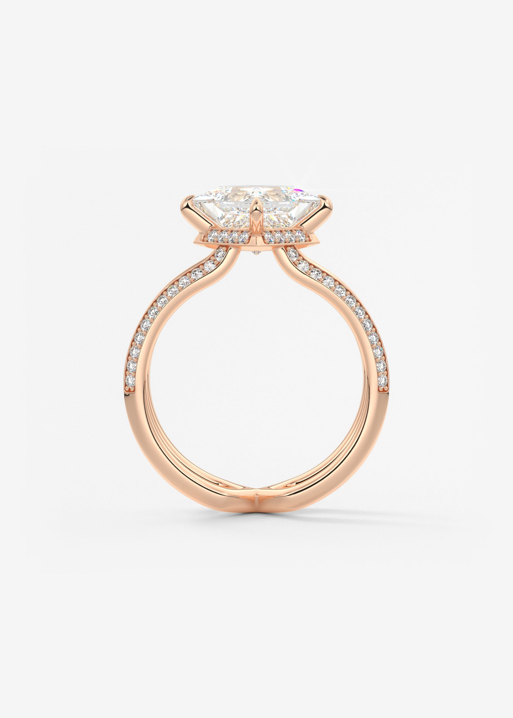 Oval Solitaire With Raised Basket Gallery Lab Grown Diamond Engagement Ring