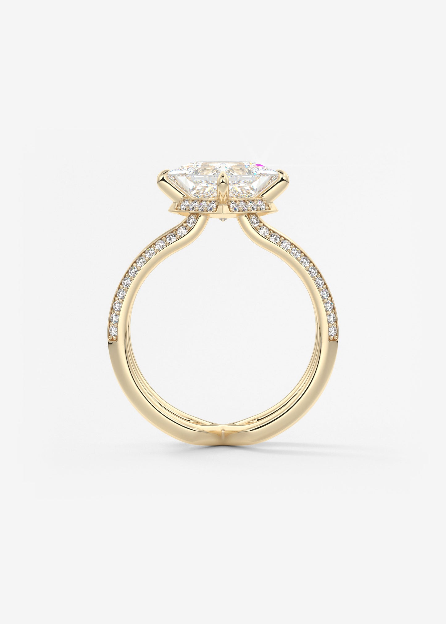 Oval Solitaire With Raised Basket Gallery Lab Grown Diamond Engagement Ring