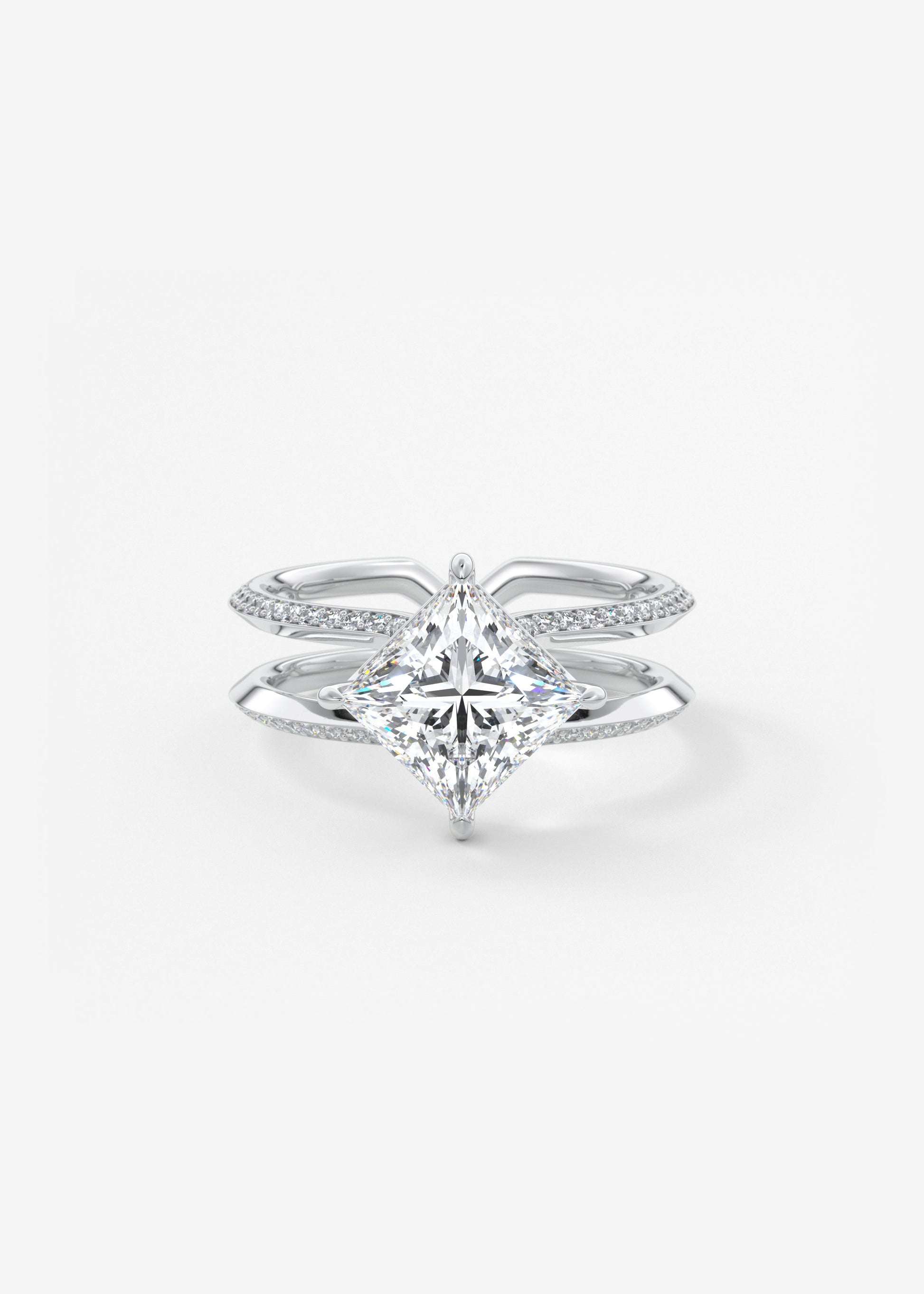 Oval Solitaire With Raised Basket Gallery Lab Grown Diamond Engagement Ring