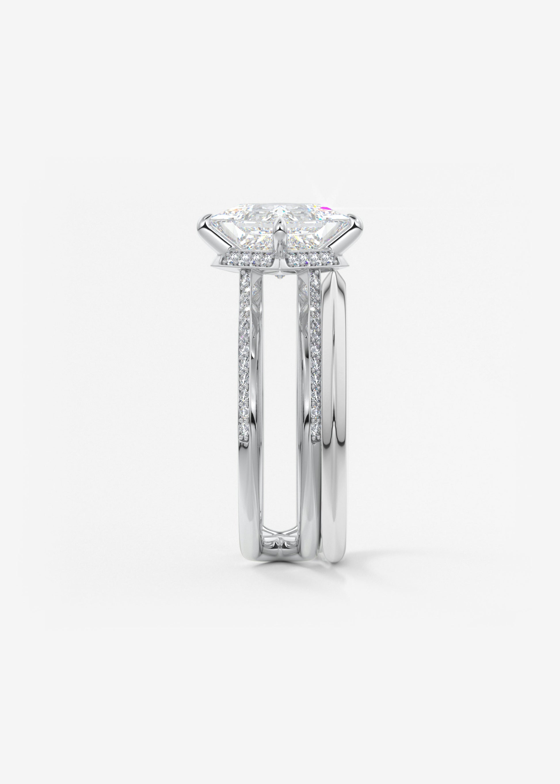 Oval Solitaire With Raised Basket Gallery Lab Grown Diamond Engagement Ring