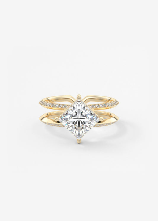 Oval Solitaire With Raised Basket Gallery Lab Grown Diamond Engagement Ring