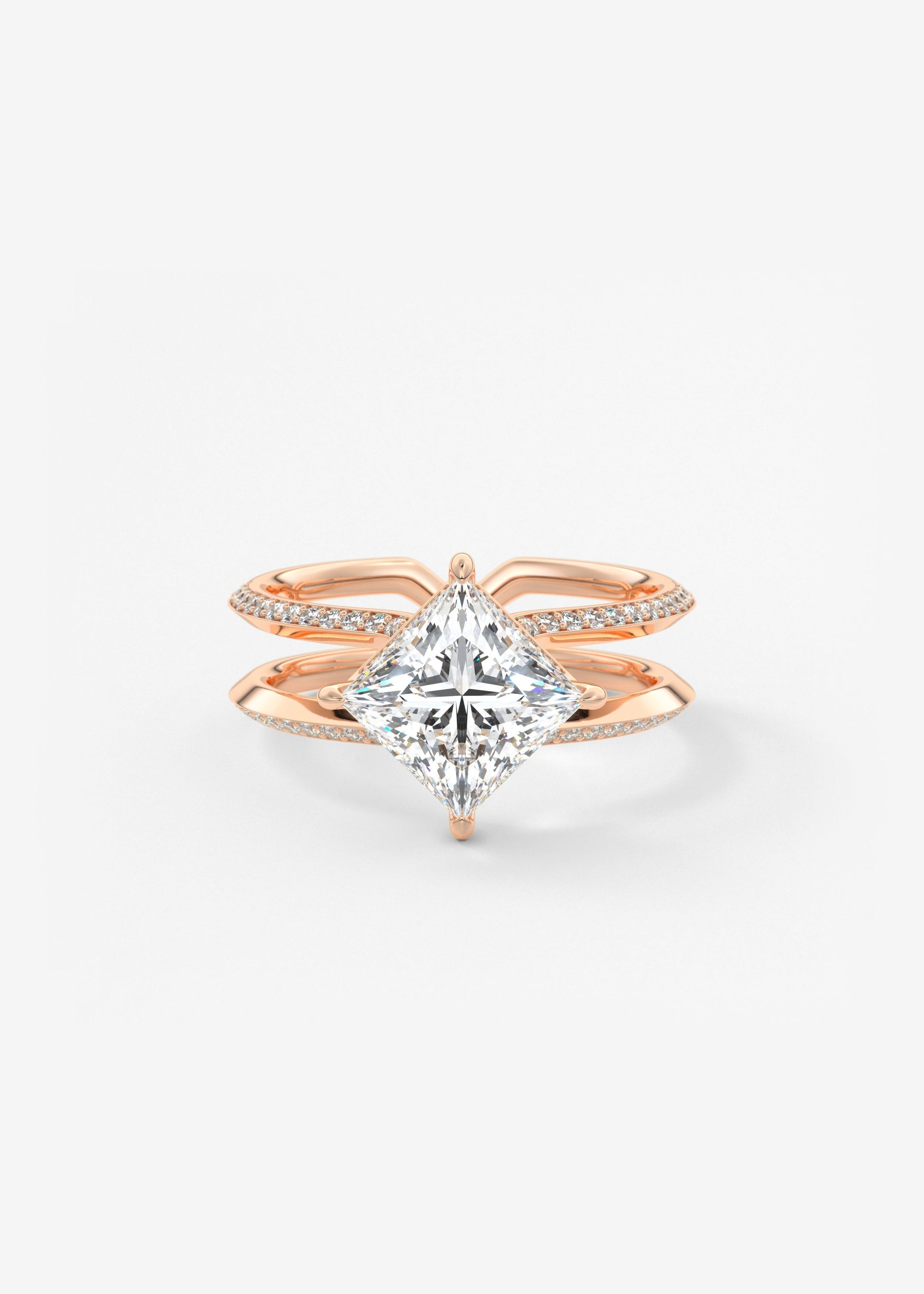 Oval Solitaire With Raised Basket Gallery Lab Grown Diamond Engagement Ring