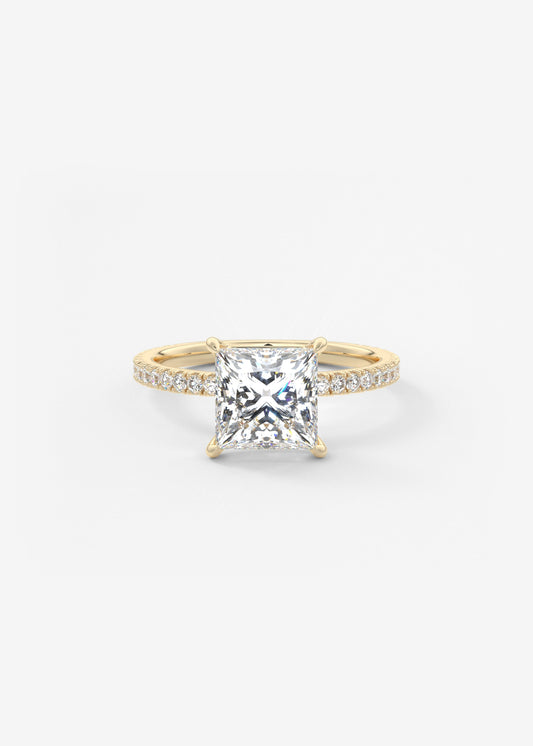 Oval Solitaire With Raised Basket Gallery Lab Grown Diamond Engagement Ring