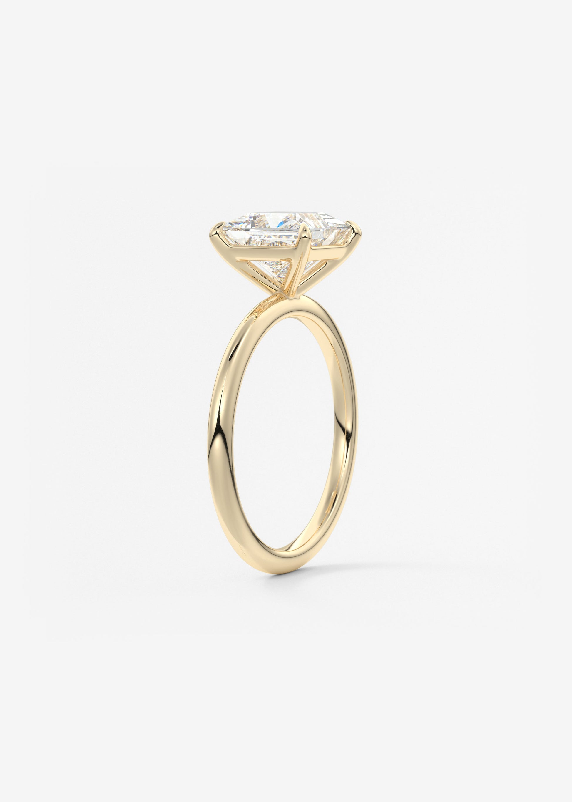 Oval Solitaire With Raised Basket Gallery Lab Grown Diamond Engagement Ring