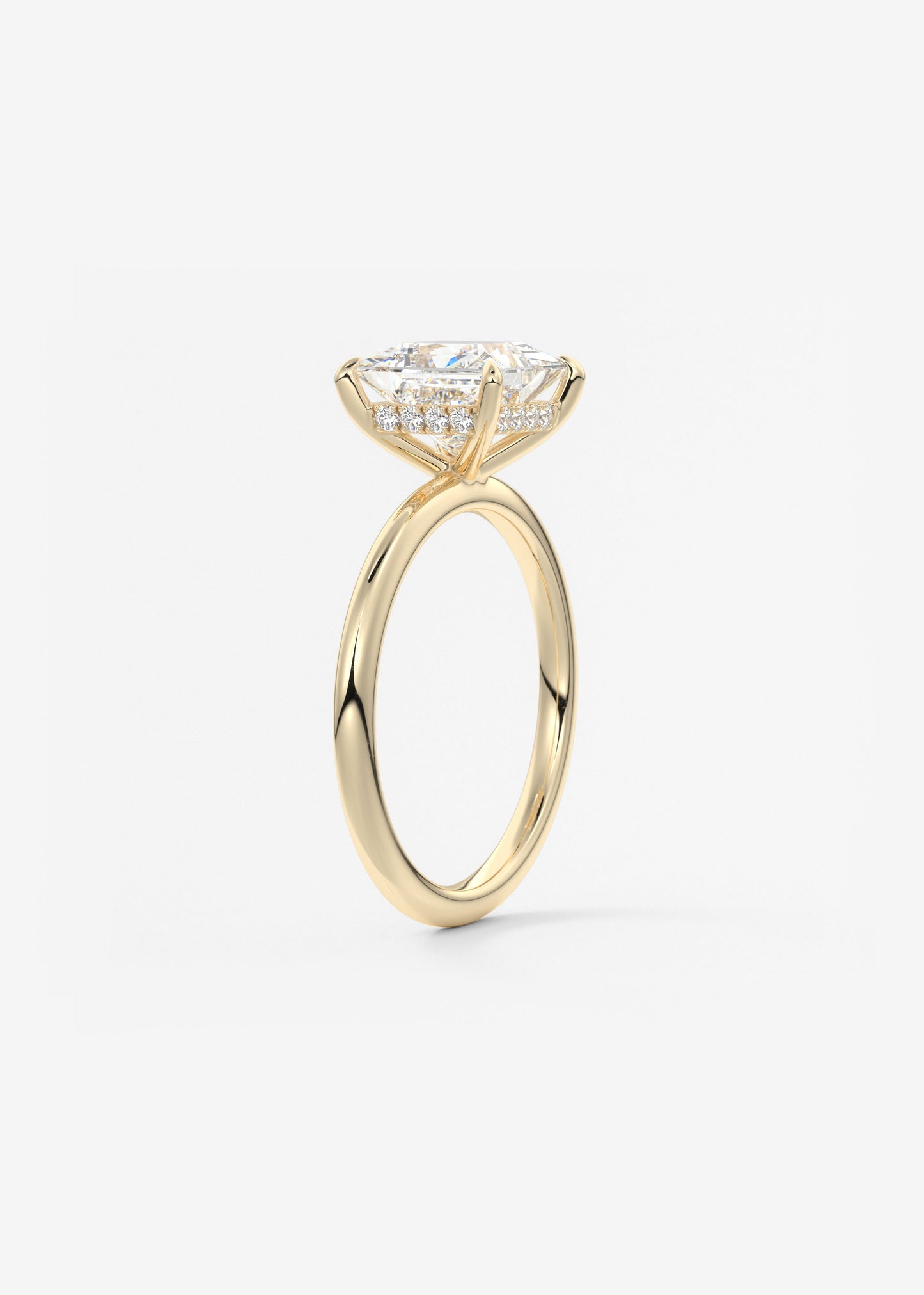 Oval Solitaire With Raised Basket Gallery Lab Grown Diamond Engagement Ring