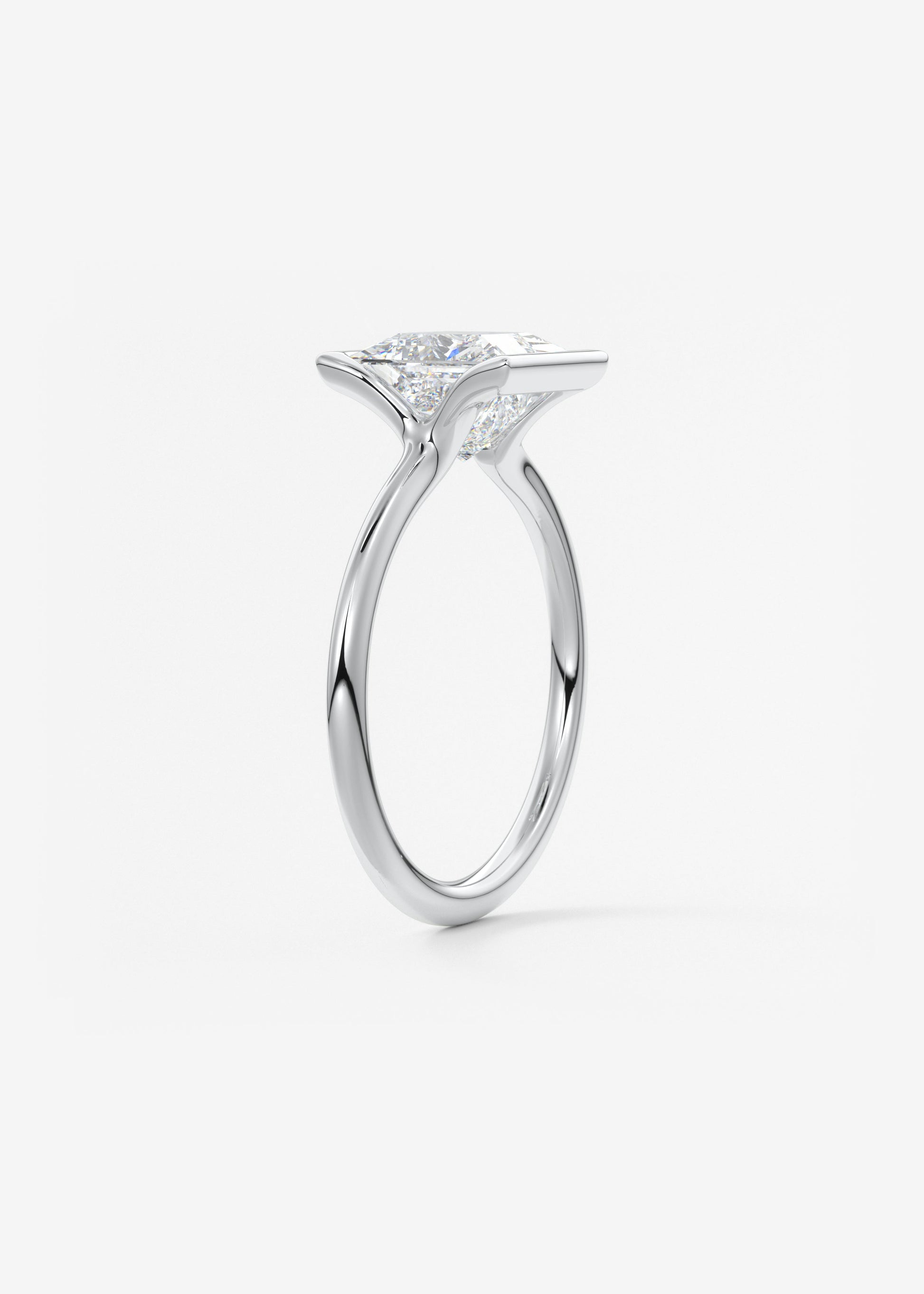 Oval Solitaire With Raised Basket Gallery Lab Grown Diamond Engagement Ring