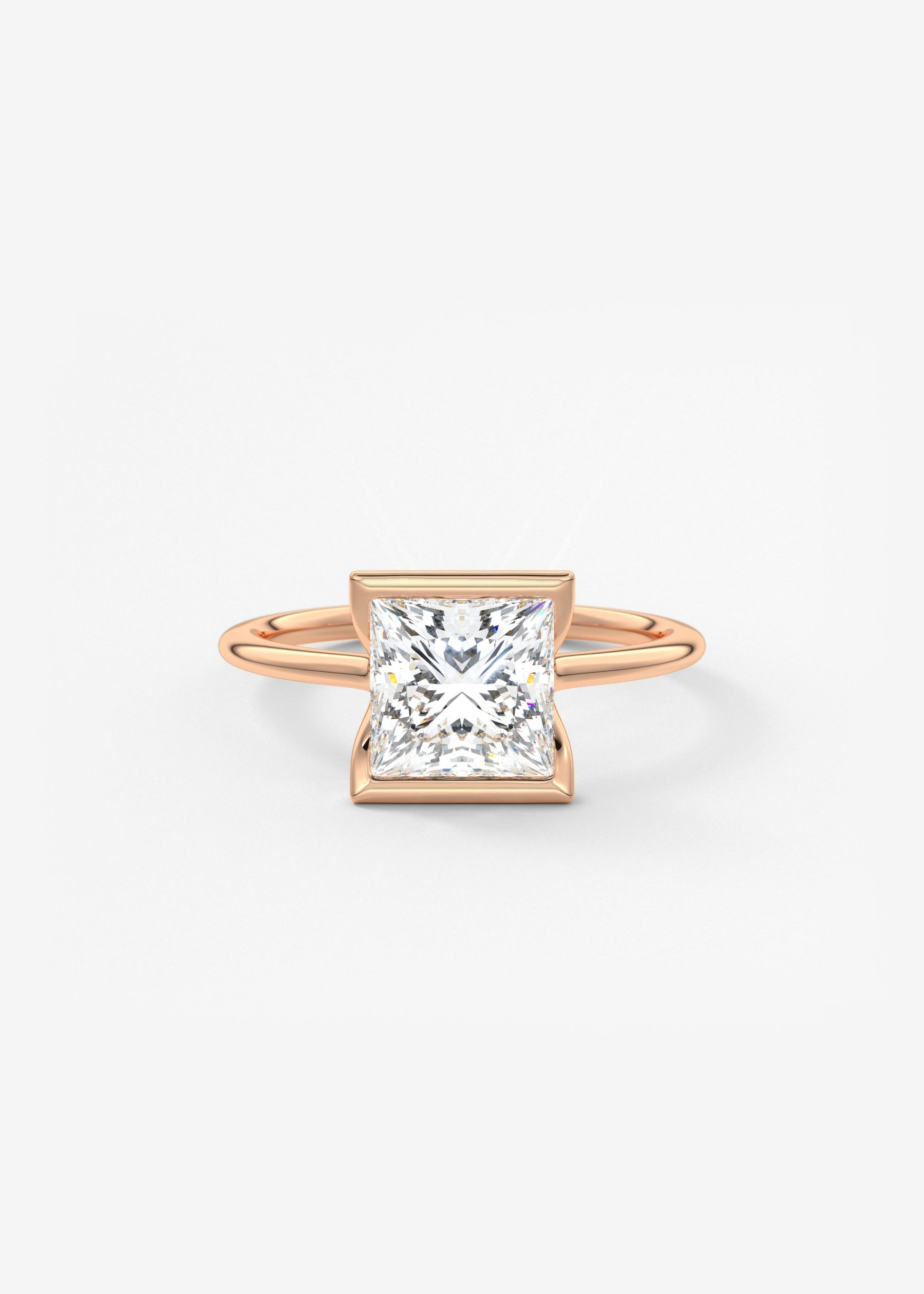 Oval Solitaire With Raised Basket Gallery Lab Grown Diamond Engagement Ring