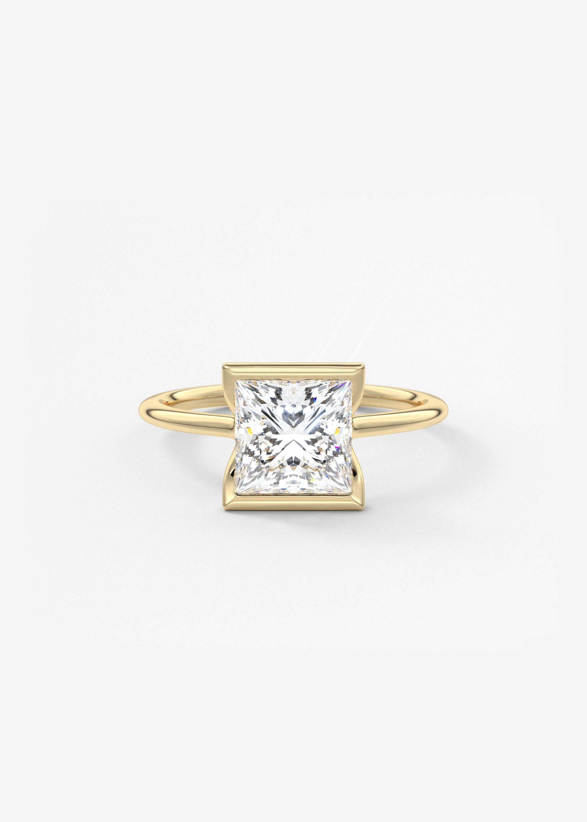 Oval Solitaire With Raised Basket Gallery Lab Grown Diamond Engagement Ring