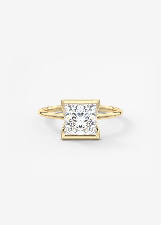 Oval Solitaire With Raised Basket Gallery Lab Grown Diamond Engagement Ring