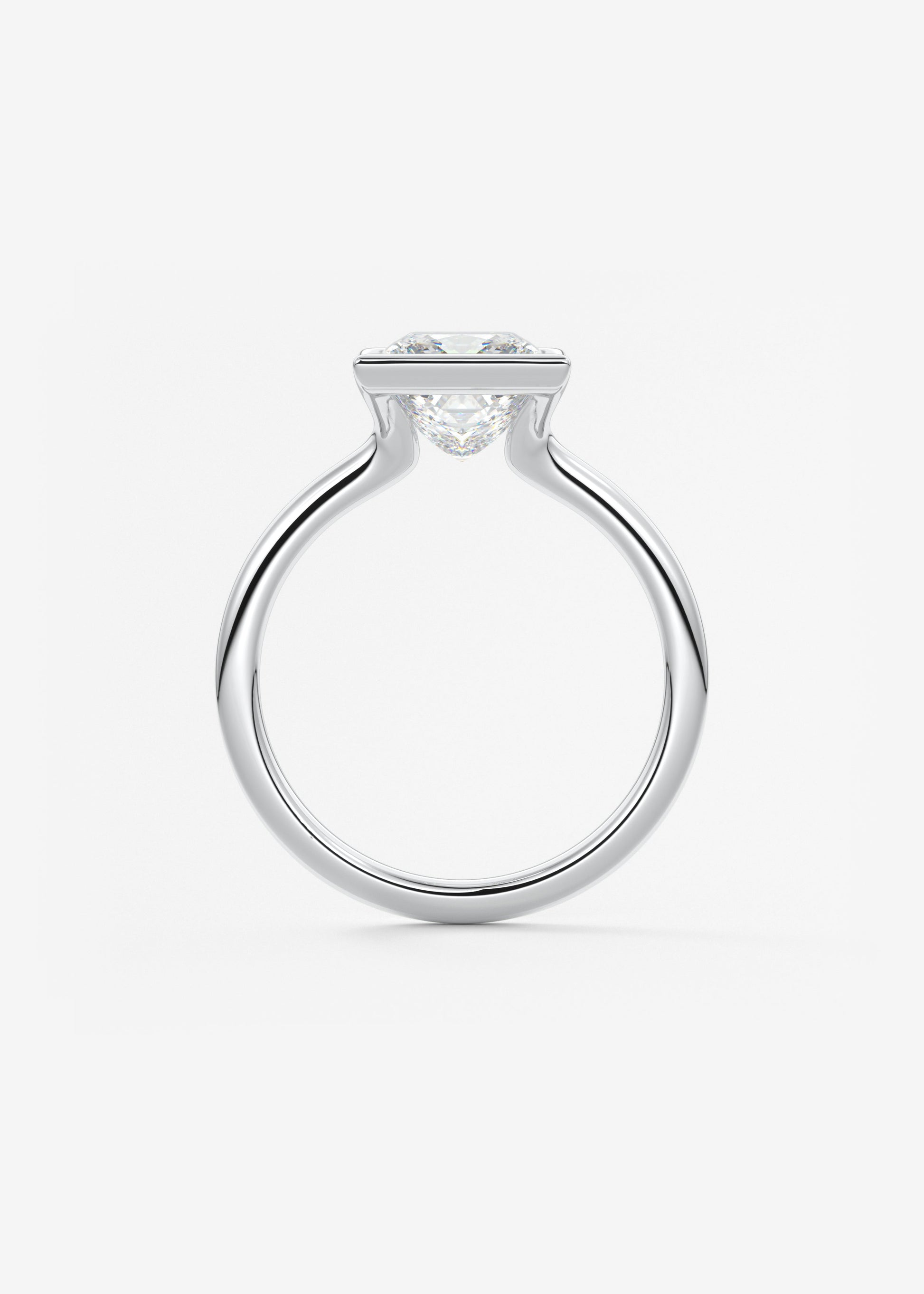 Oval Solitaire With Raised Basket Gallery Lab Grown Diamond Engagement Ring