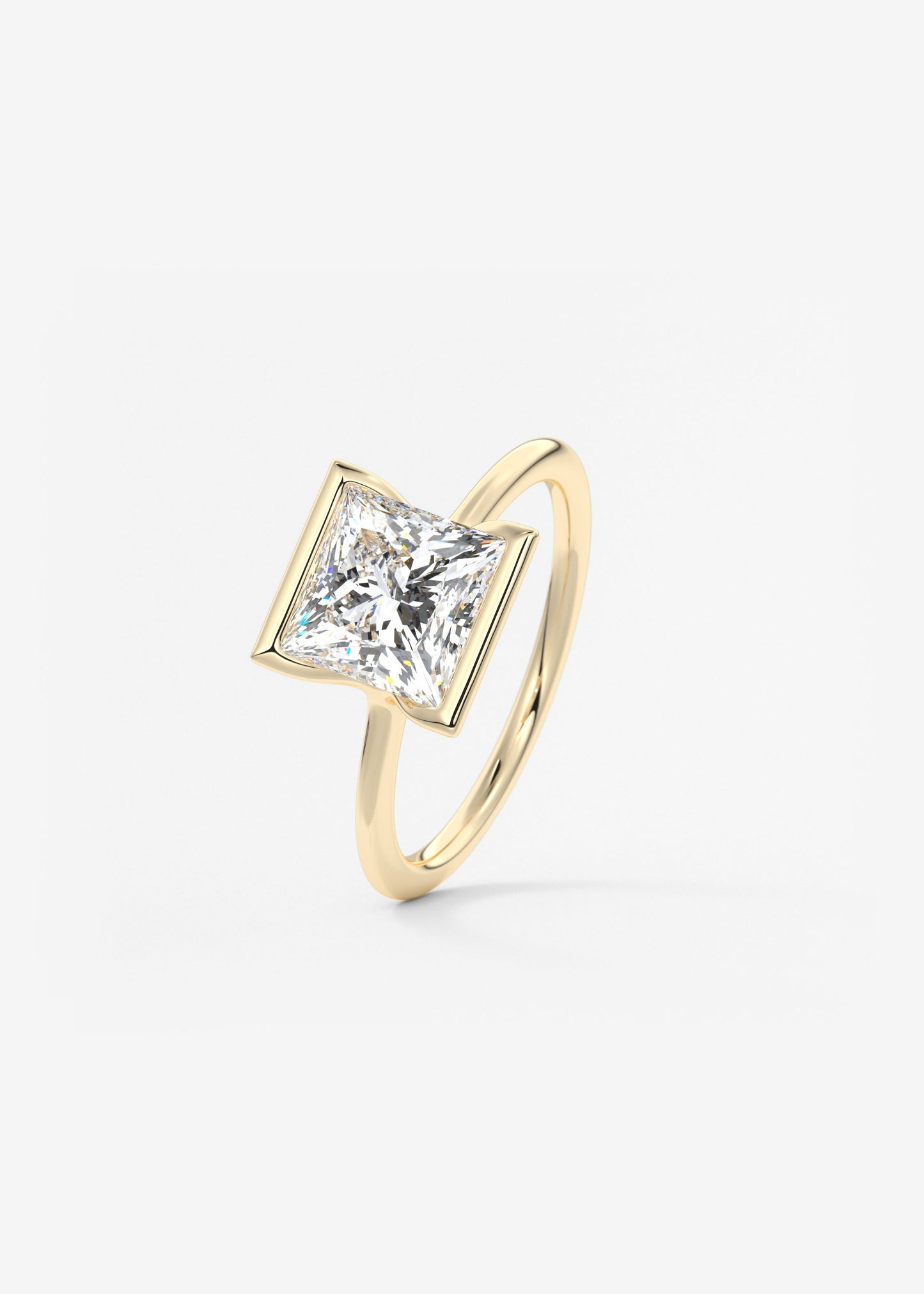 Oval Solitaire With Raised Basket Gallery Lab Grown Diamond Engagement Ring