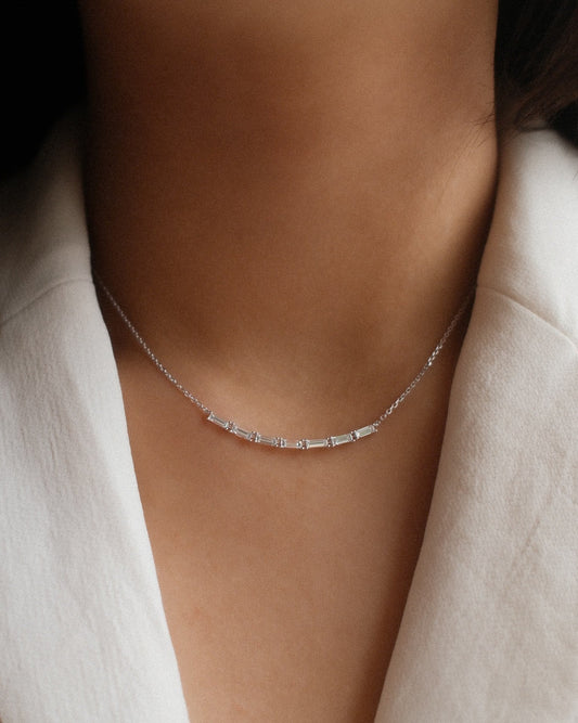 1.0 CT Round Bezel Solitaire Lab Grown Diamond Necklace