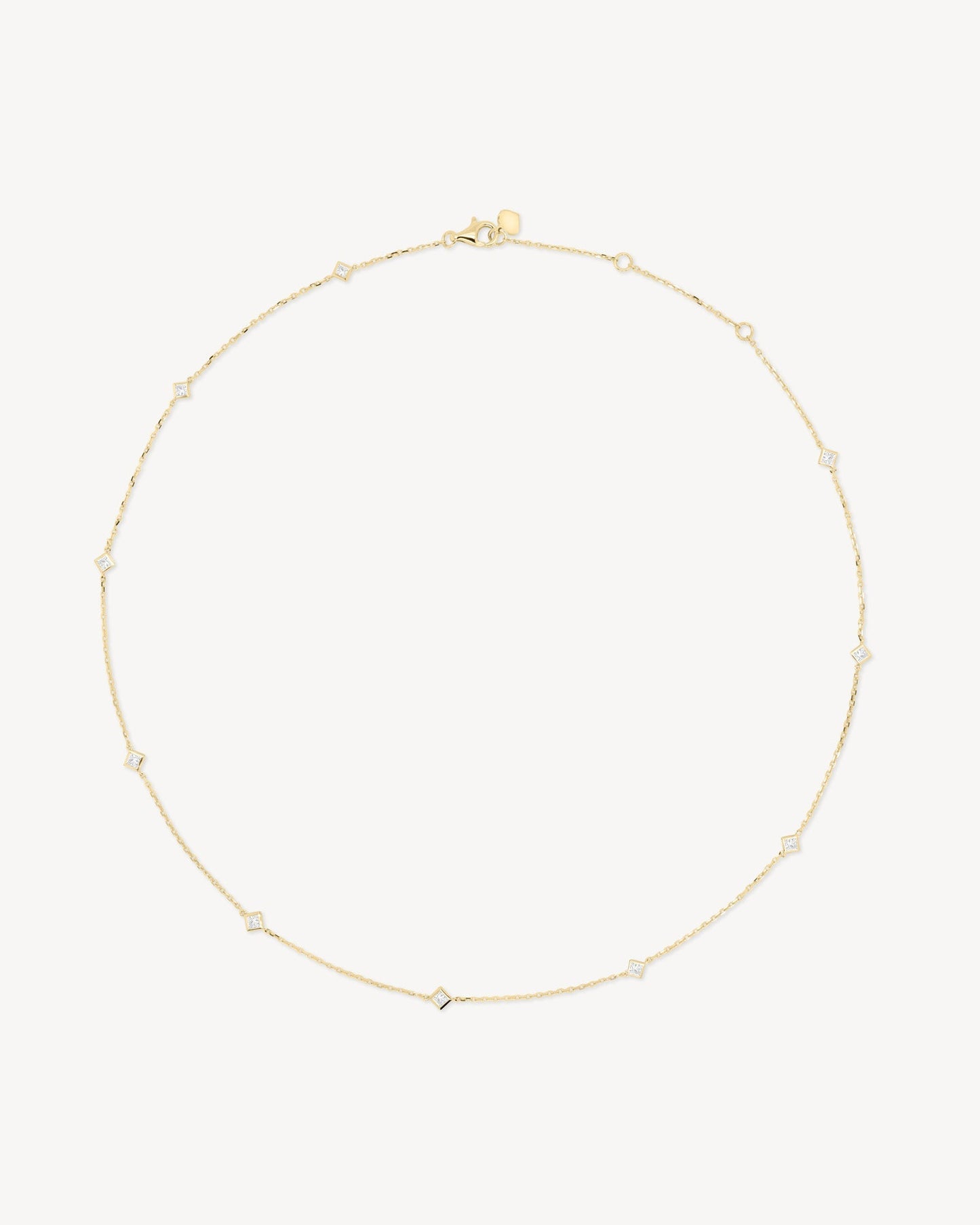 1.0 CT Round Bezel Solitaire Lab Grown Diamond Necklace