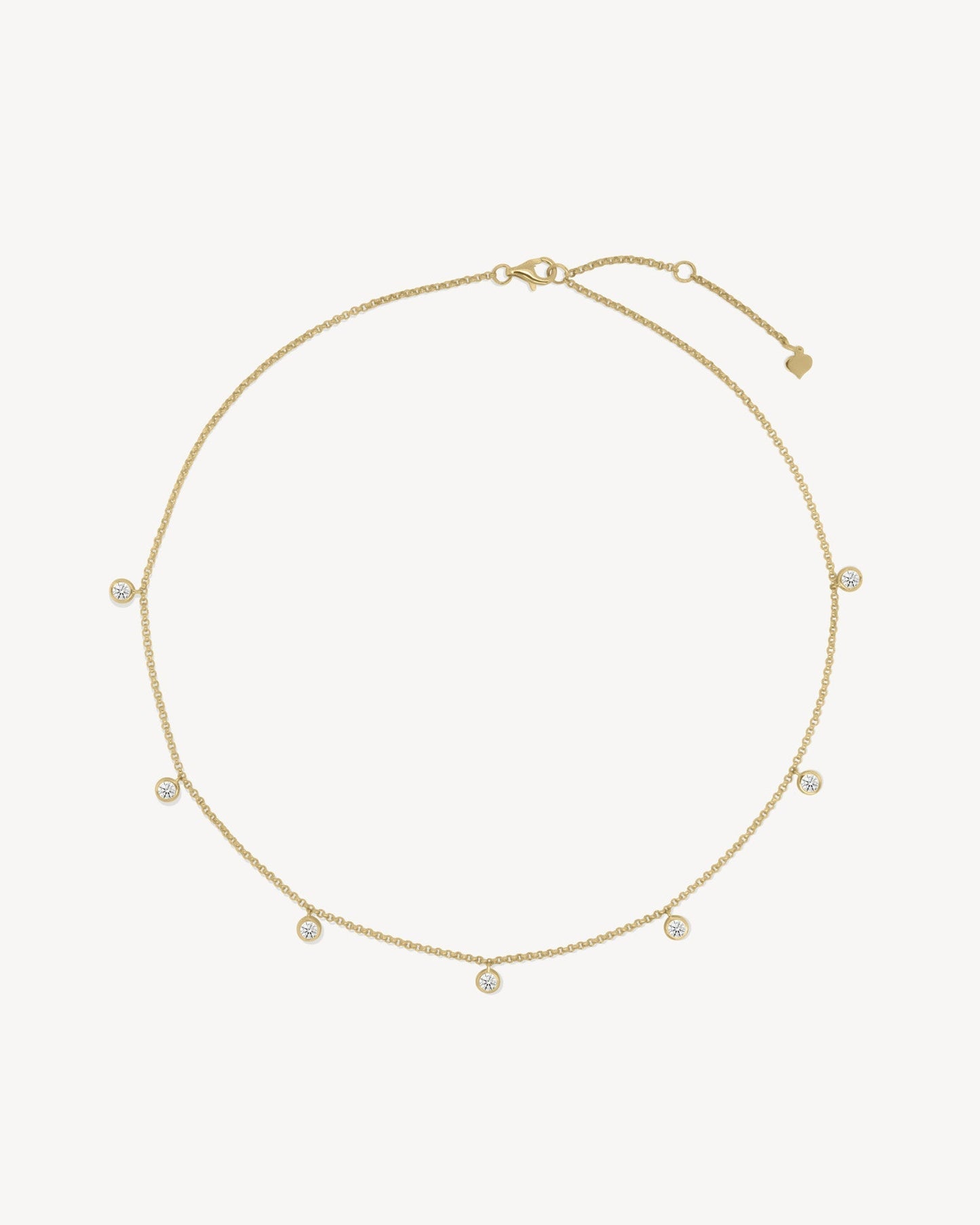 1.0 CT Round Bezel Solitaire Lab Grown Diamond Necklace