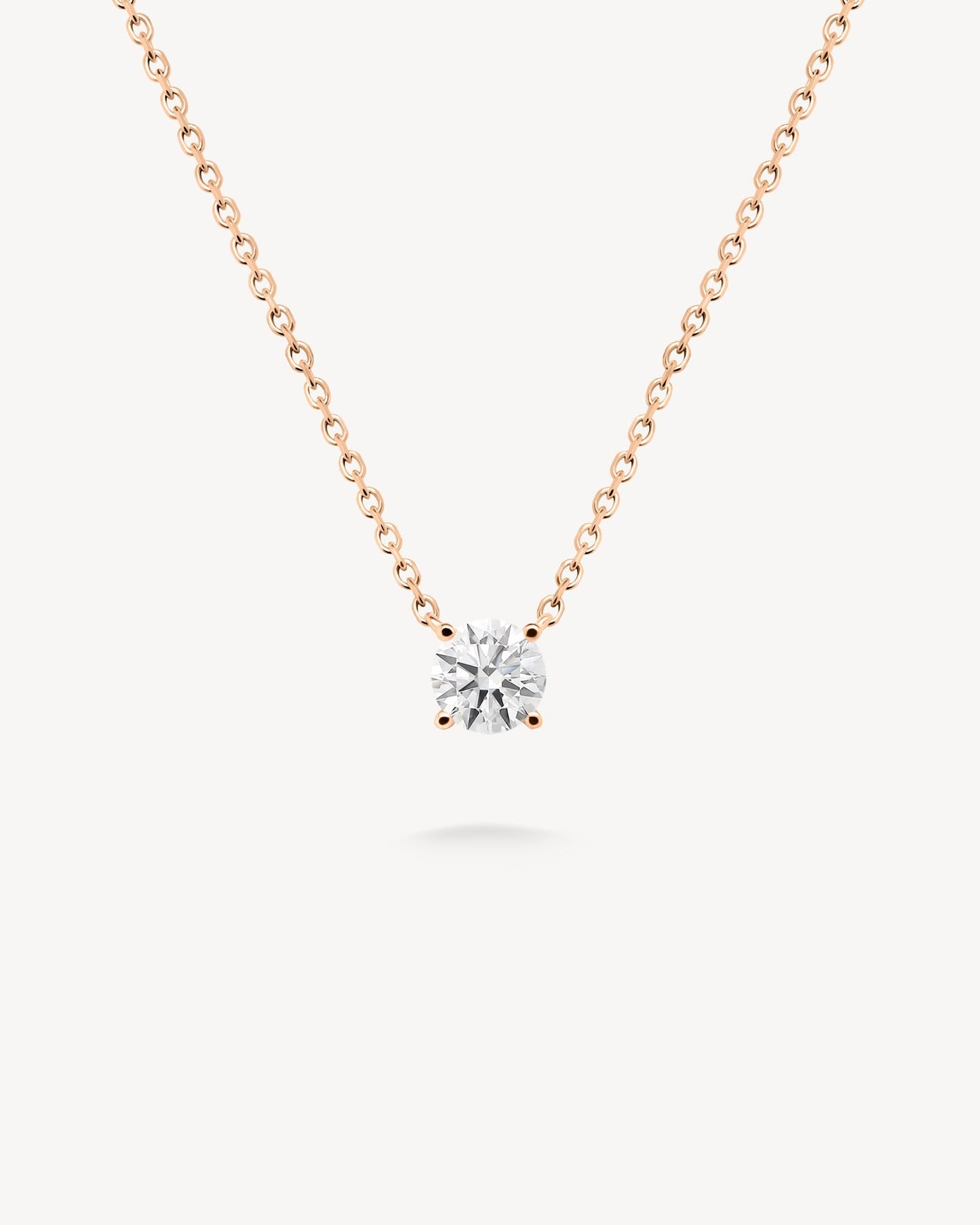1.0 CT Round Bezel Solitaire Lab Grown Diamond Necklace