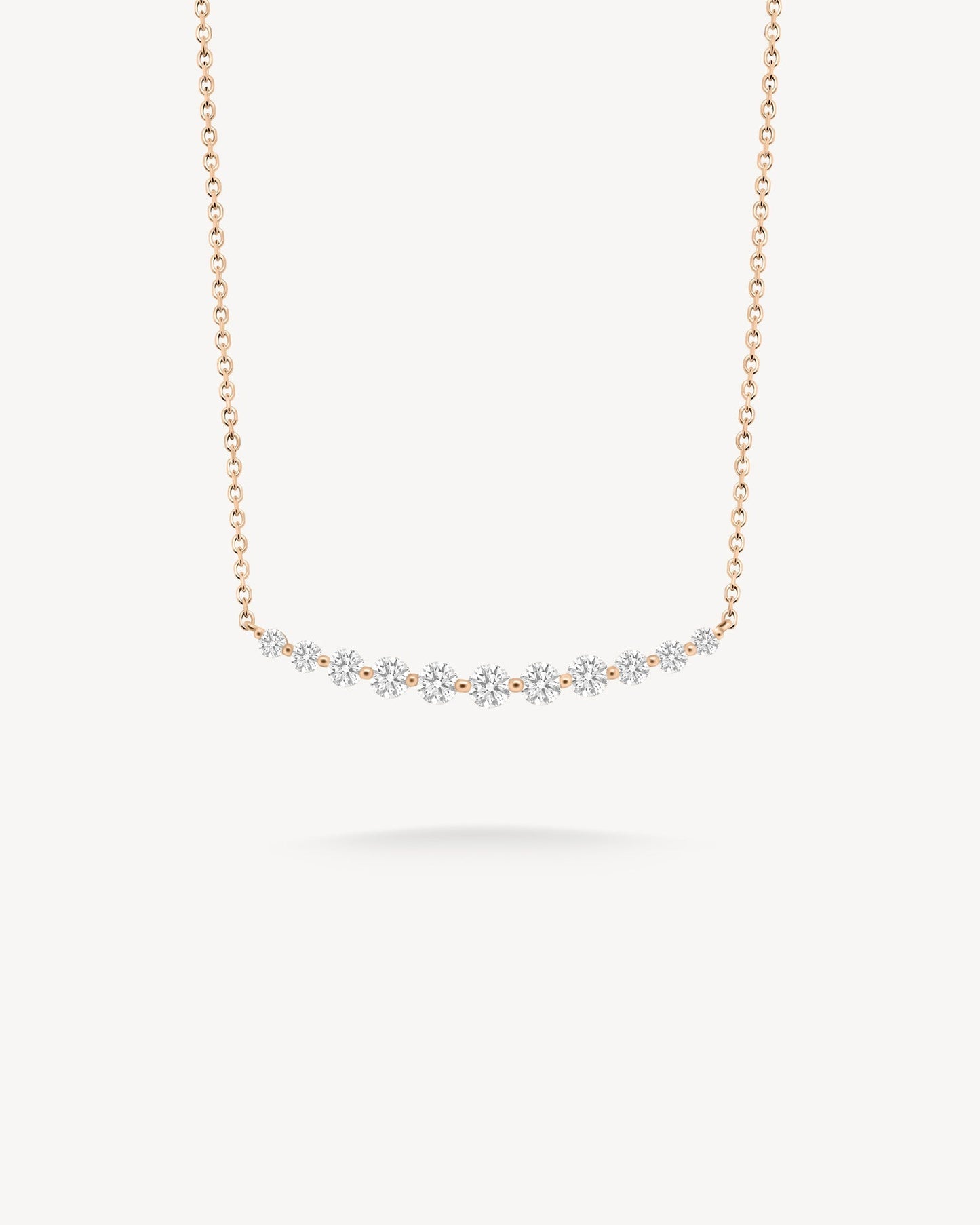 1.0 CT Round Bezel Solitaire Lab Grown Diamond Necklace