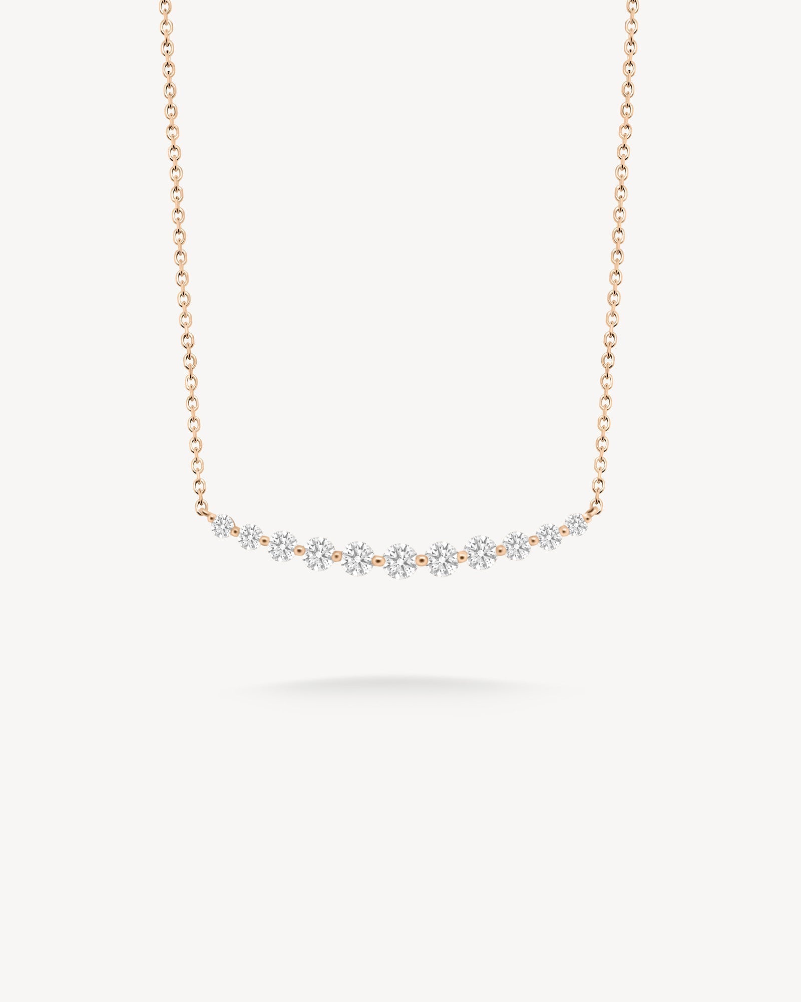 1.0 CT Round Bezel Solitaire Lab Grown Diamond Necklace
