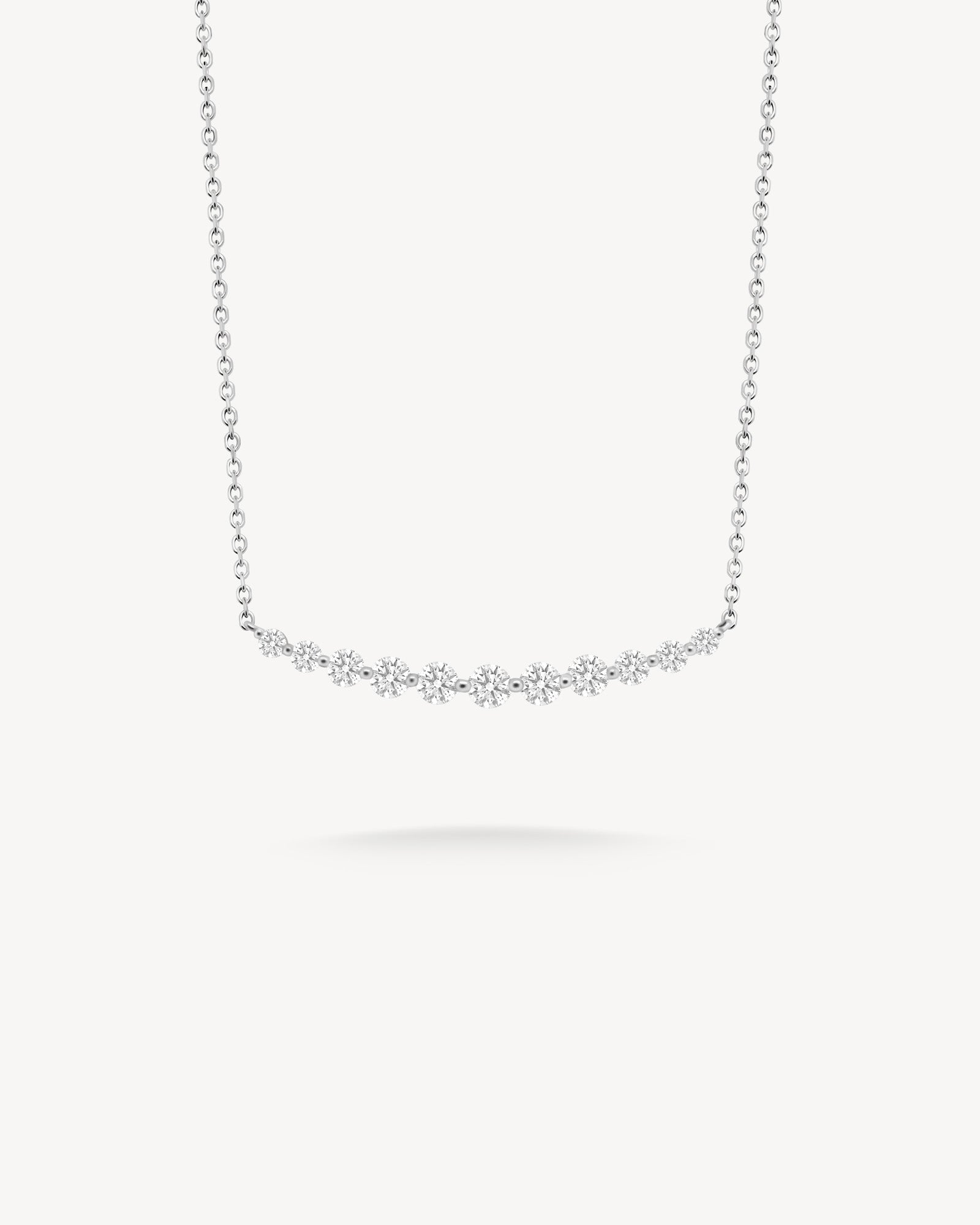 1.0 CT Round Bezel Solitaire Lab Grown Diamond Necklace