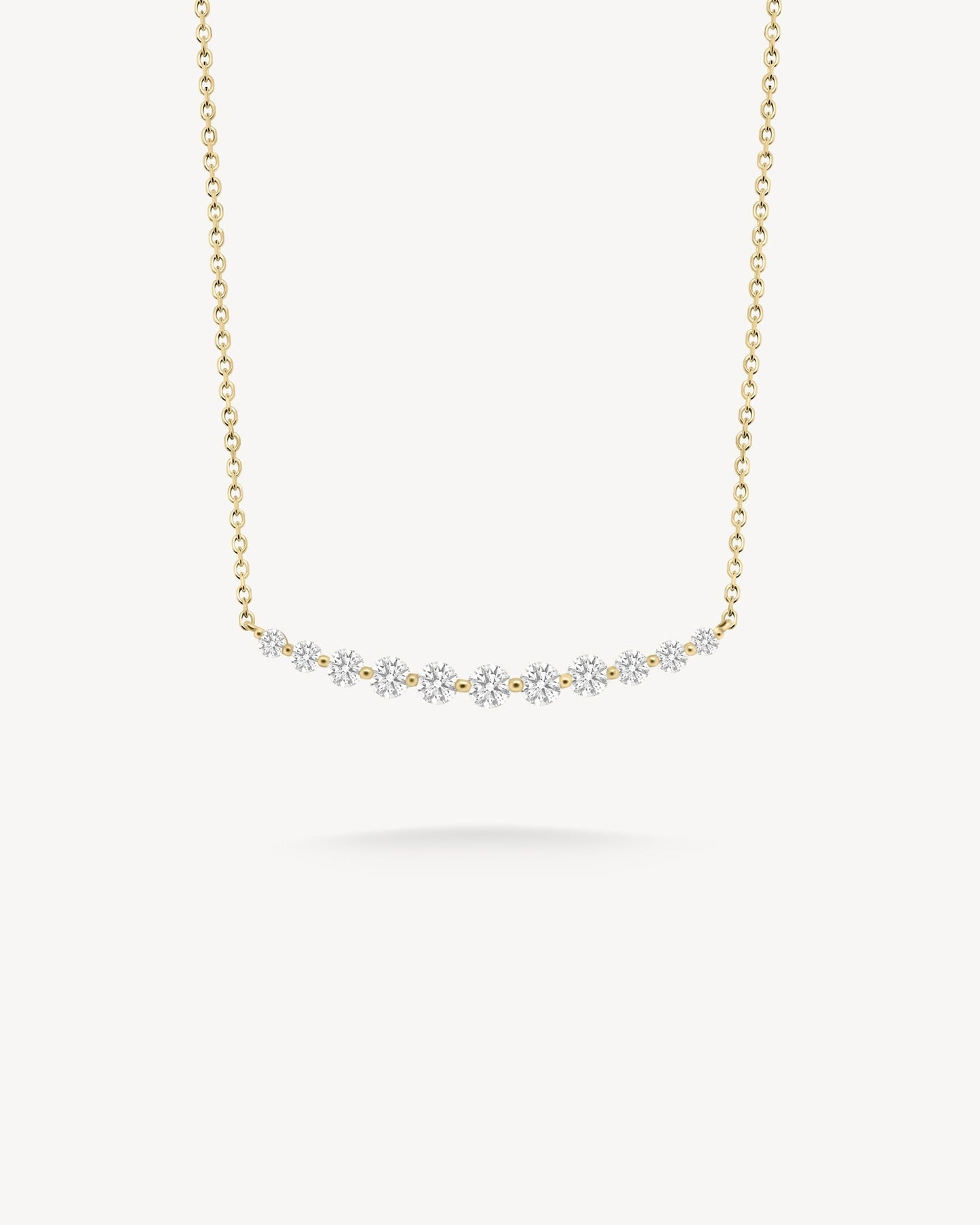 1.0 CT Round Bezel Solitaire Lab Grown Diamond Necklace