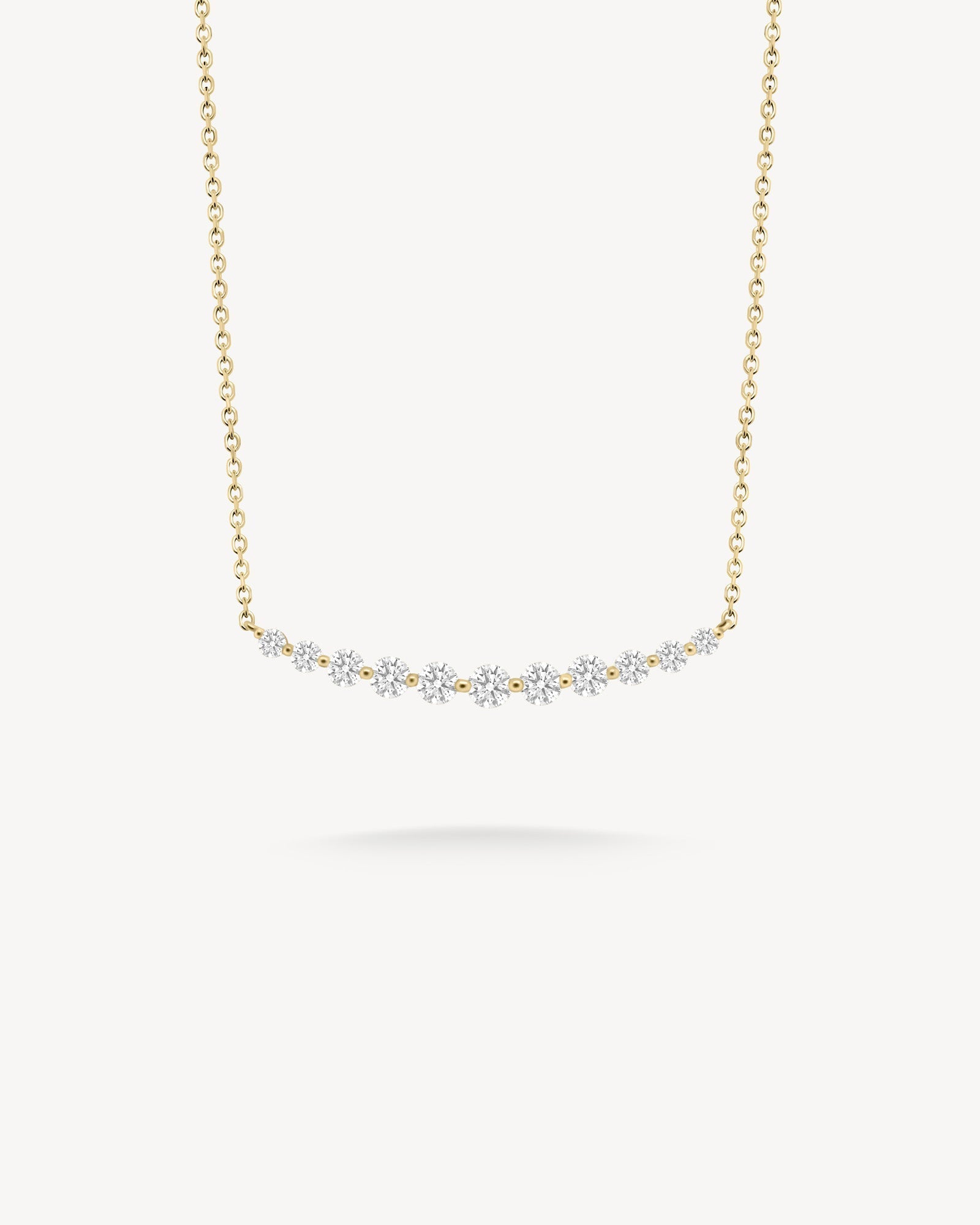 1.0 CT Round Bezel Solitaire Lab Grown Diamond Necklace
