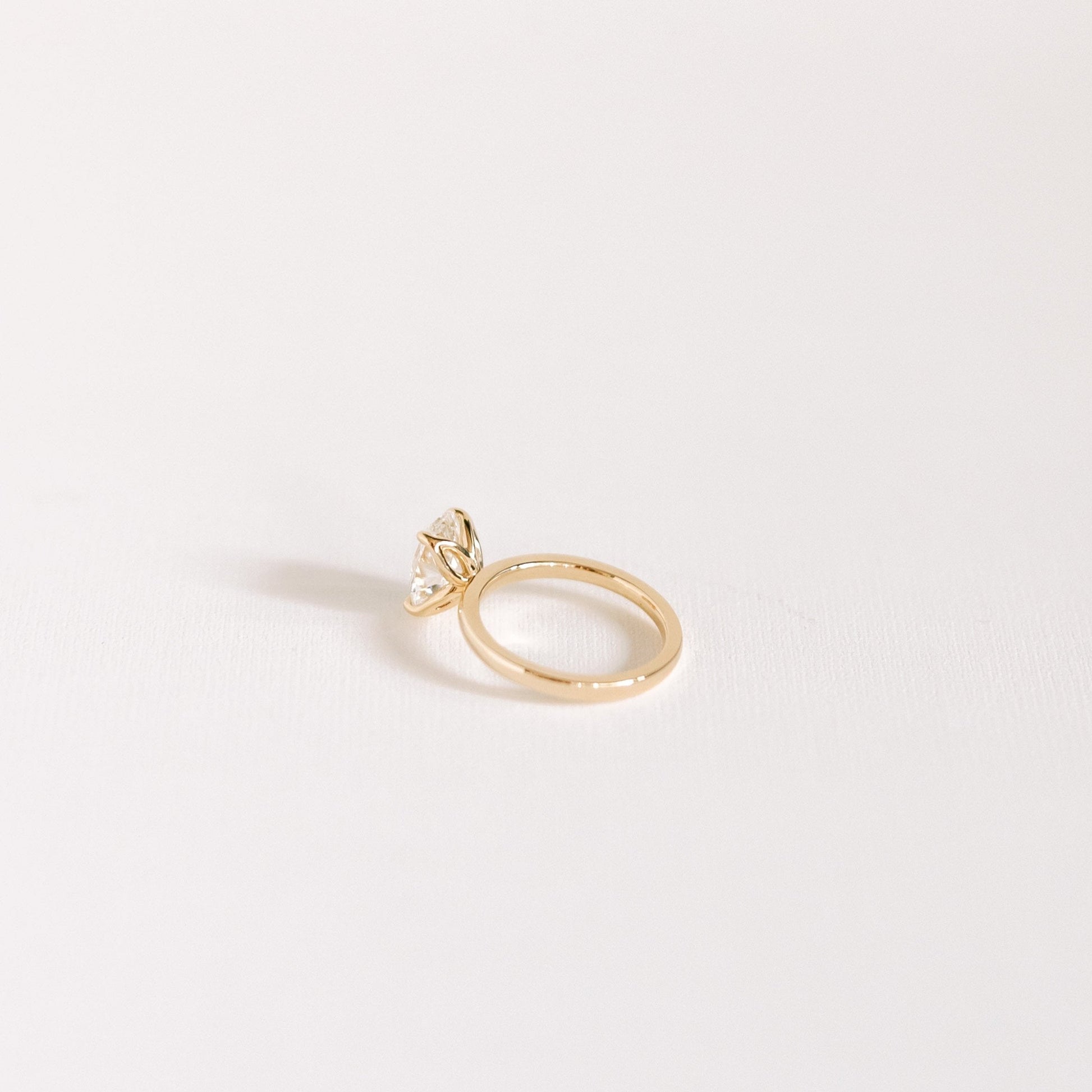Cushion Hidden Halo Lab Grown Diamond Engagement Ring