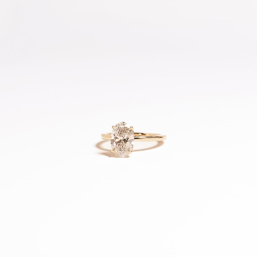 Cushion Hidden Halo Lab Grown Diamond Engagement Ring