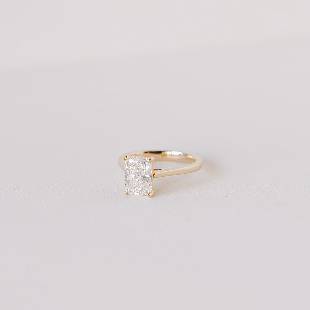 Cushion Hidden Halo Lab Grown Diamond Engagement Ring