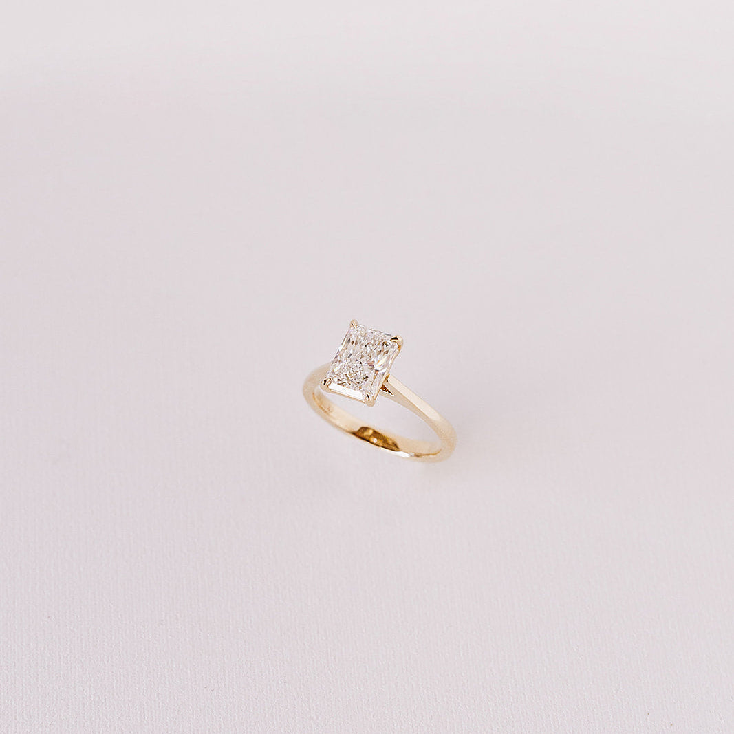 Cushion Hidden Halo Lab Grown Diamond Engagement Ring