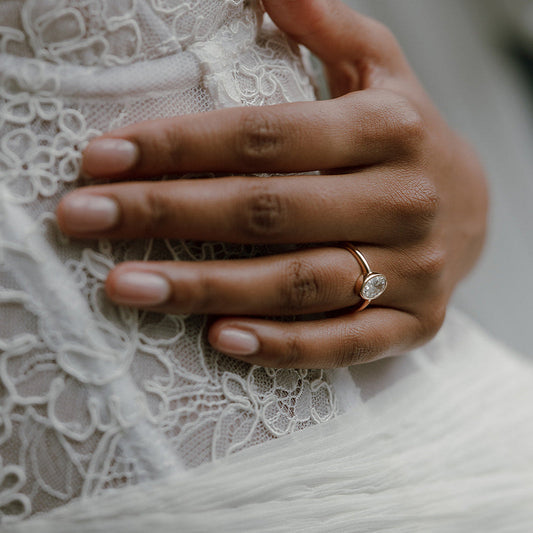 Cushion Hidden Halo Lab Grown Diamond Engagement Ring
