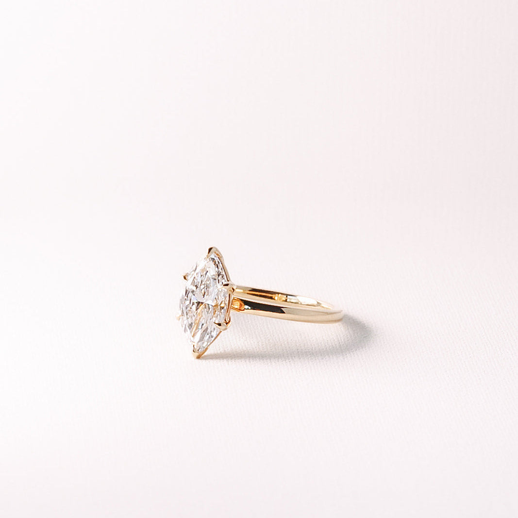 Cushion Hidden Halo Lab Grown Diamond Engagement Ring