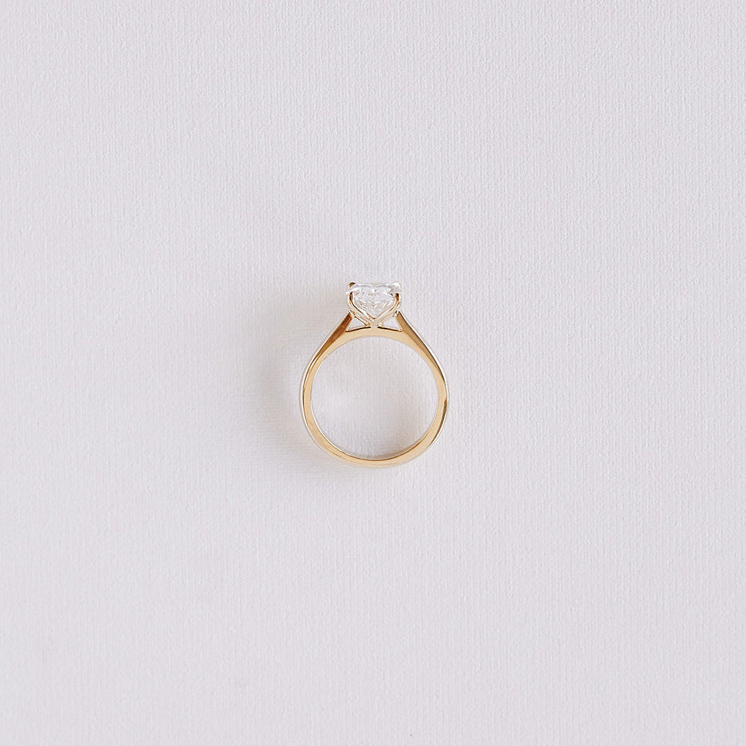 Cushion Hidden Halo Lab Grown Diamond Engagement Ring