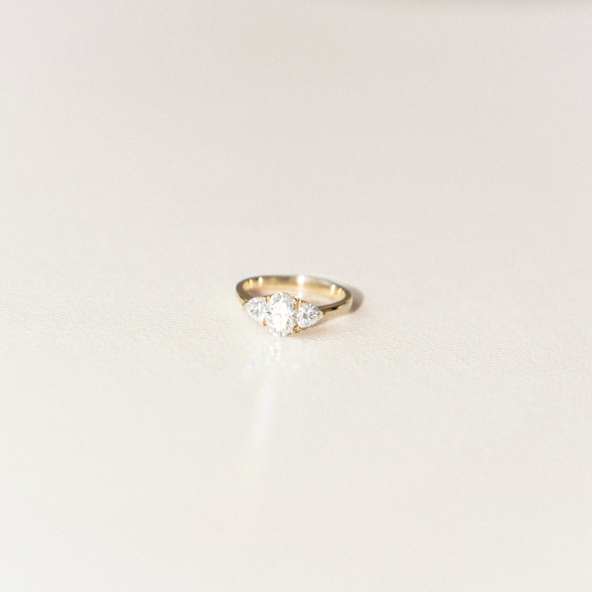Cushion Hidden Halo Lab Grown Diamond Engagement Ring