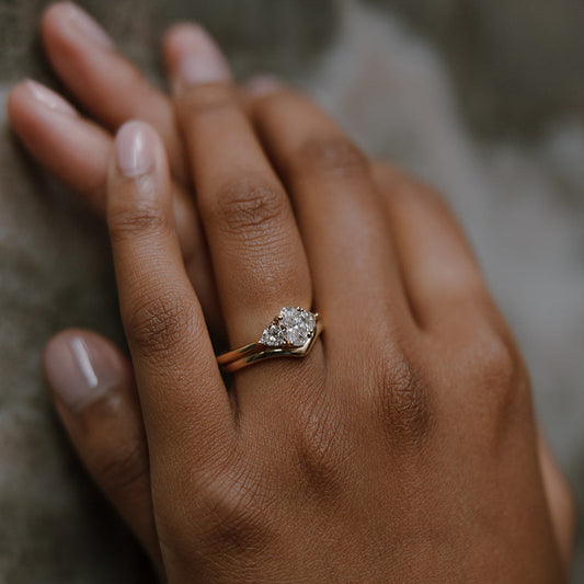 Cushion Hidden Halo Lab Grown Diamond Engagement Ring