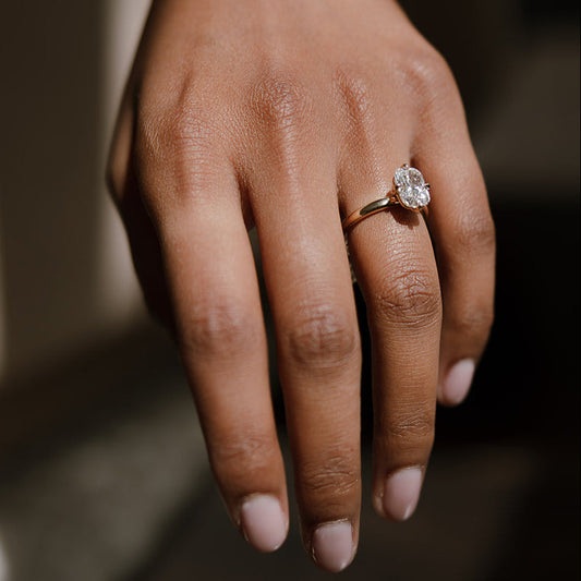 Cushion Hidden Halo Lab Grown Diamond Engagement Ring