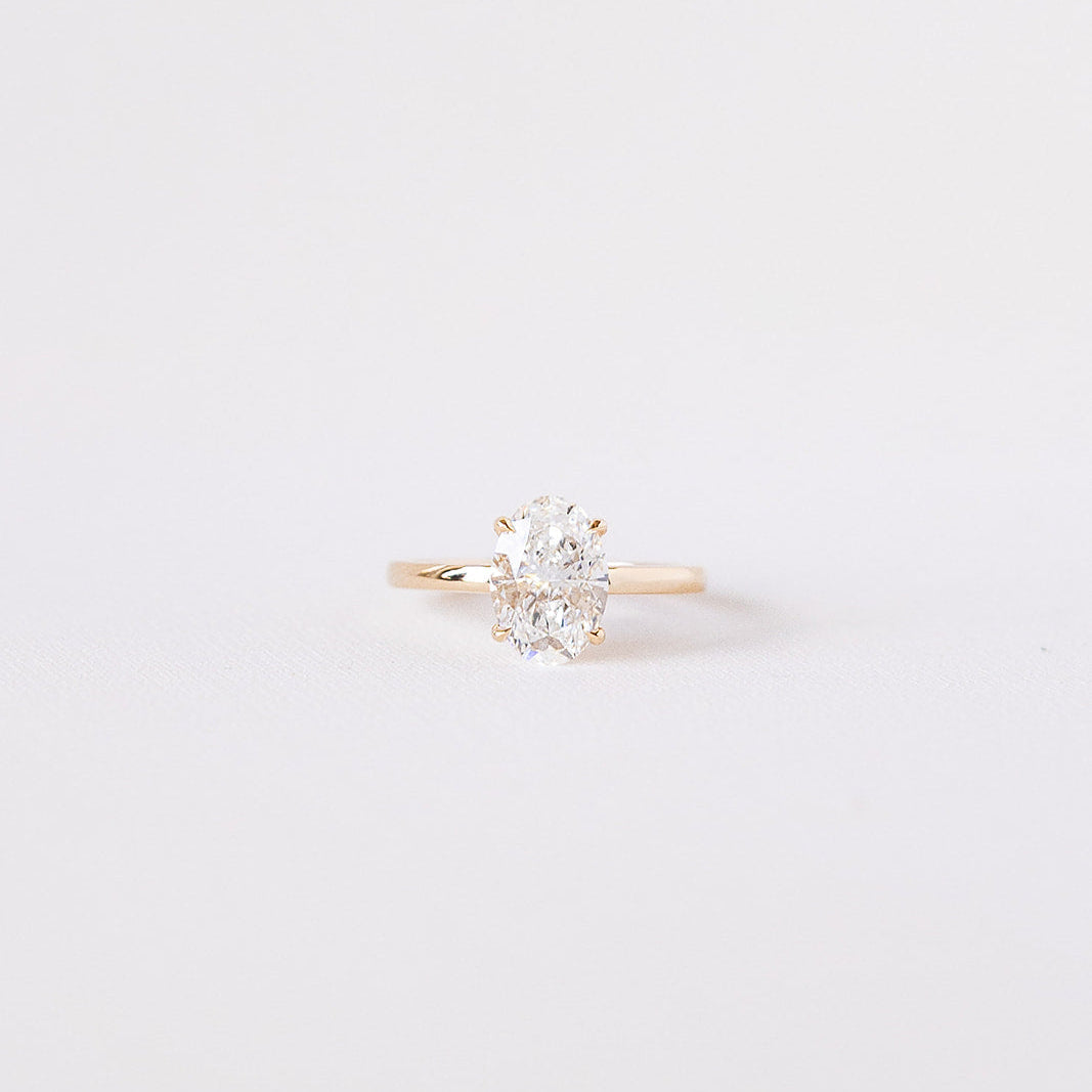 Cushion Hidden Halo Lab Grown Diamond Engagement Ring
