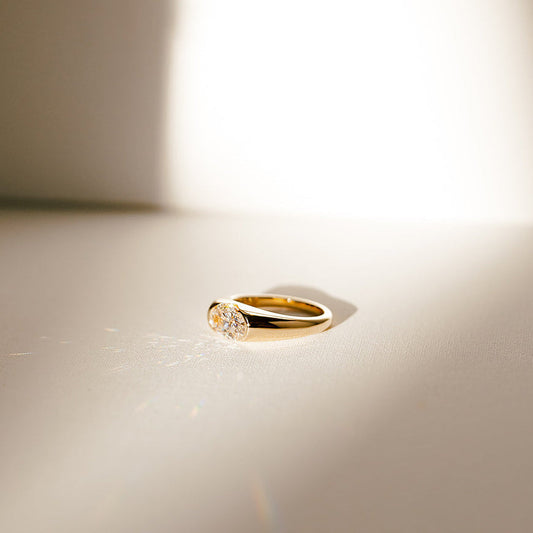 Cushion Hidden Halo Lab Grown Diamond Engagement Ring