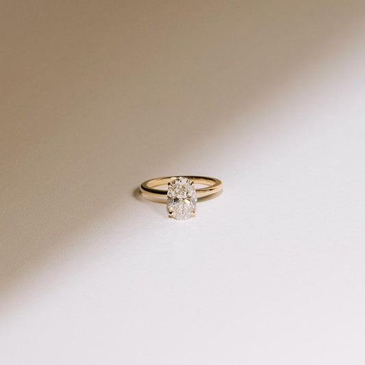 Cushion Hidden Halo Lab Grown Diamond Engagement Ring