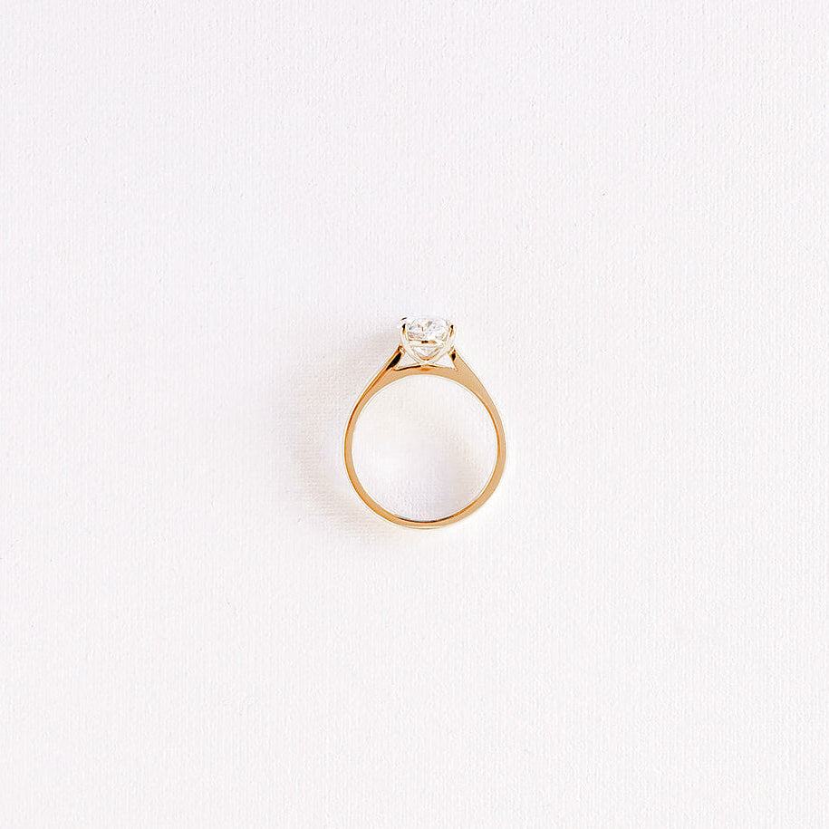 Cushion Hidden Halo Lab Grown Diamond Engagement Ring
