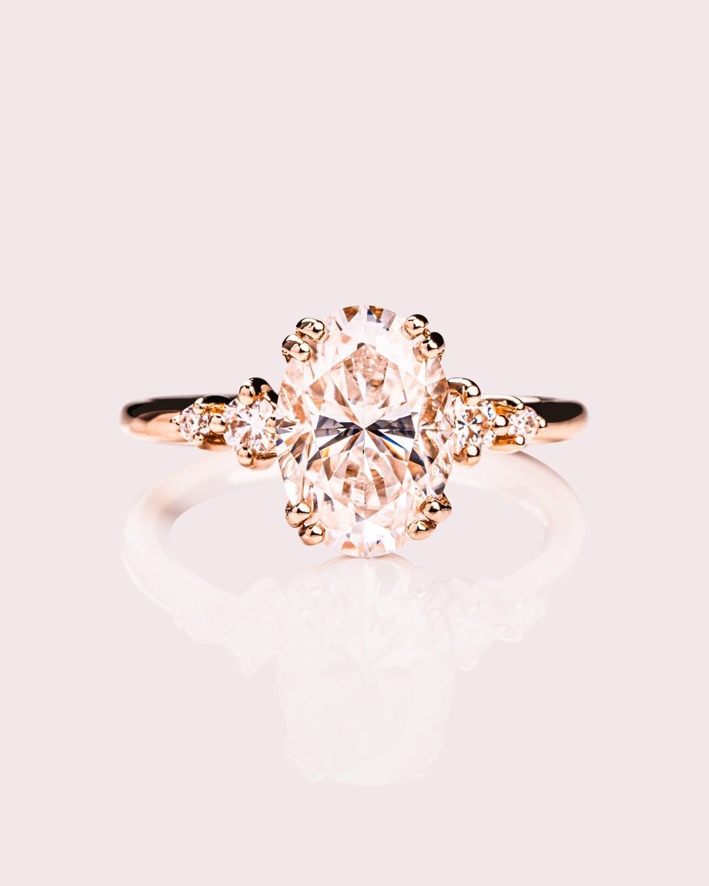Cushion Hidden Halo Lab Grown Diamond Engagement Ring