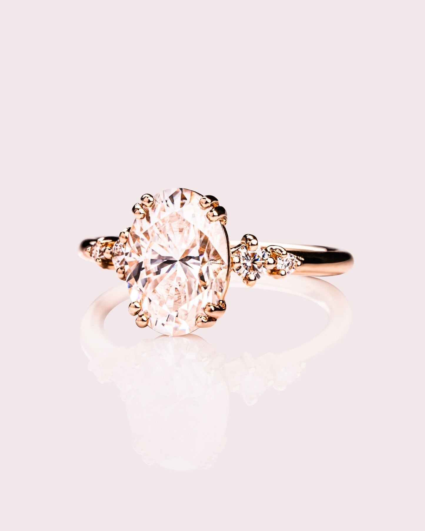 Cushion Hidden Halo Lab Grown Diamond Engagement Ring