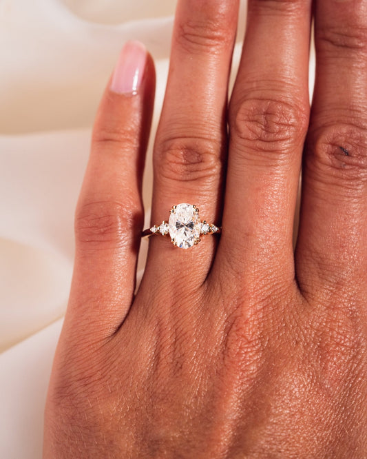 Cushion Hidden Halo Lab Grown Diamond Engagement Ring