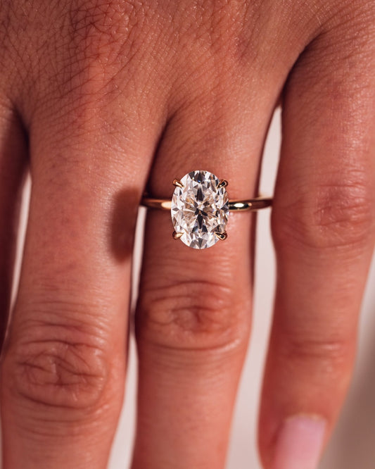 Cushion Hidden Halo Lab Grown Diamond Engagement Ring